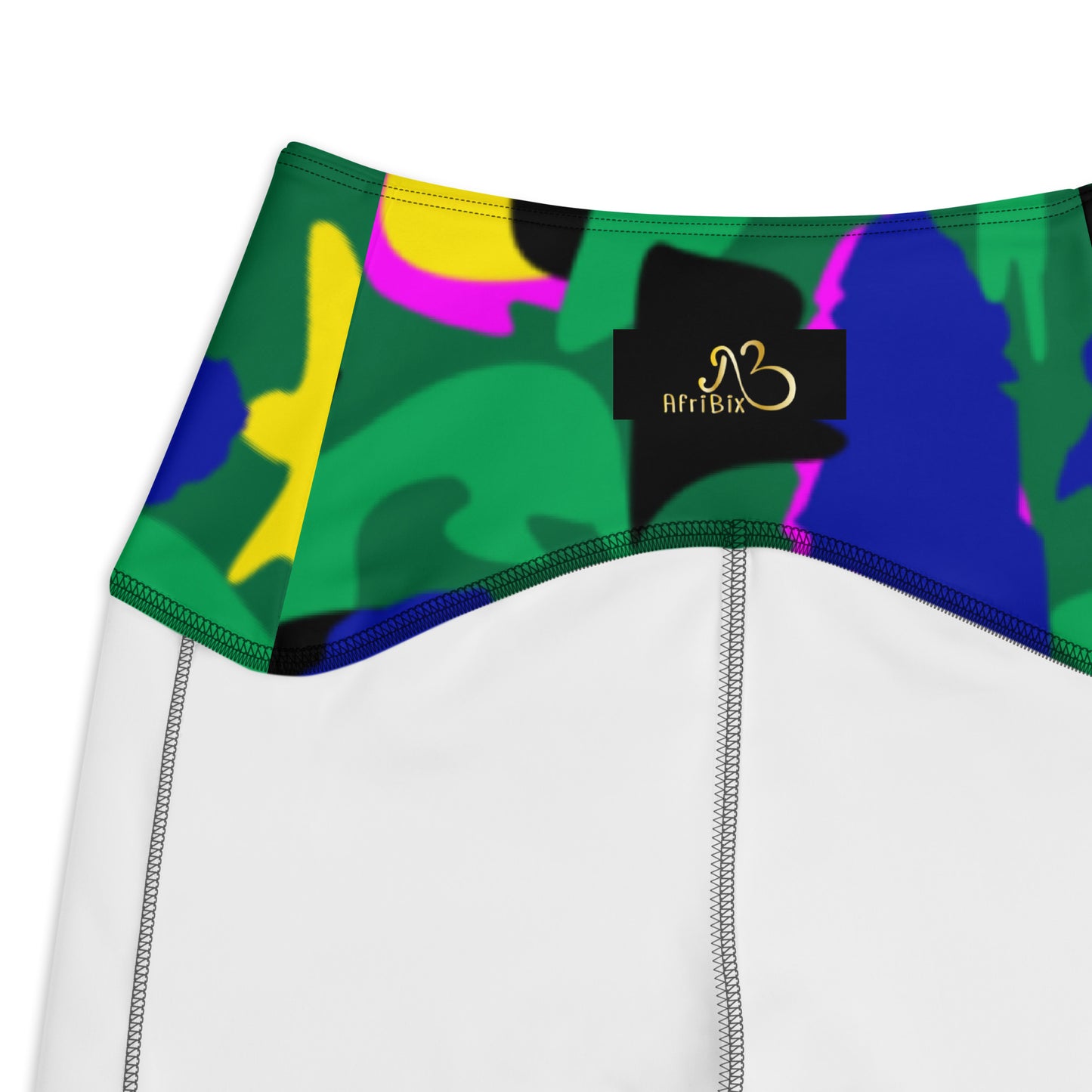 AfriBix Green Camouflage High Waist Crossover leggings with pockets