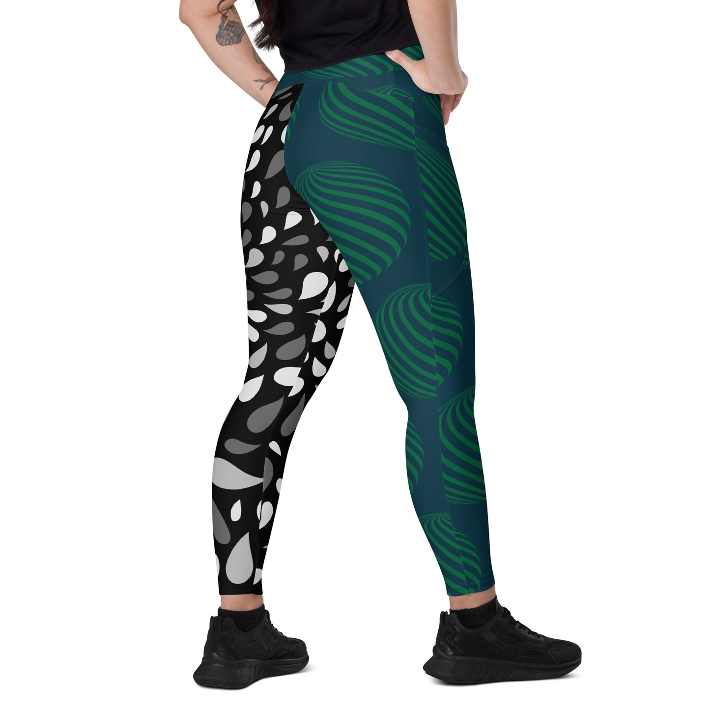 Collage High-waist Crossover leggings with pockets