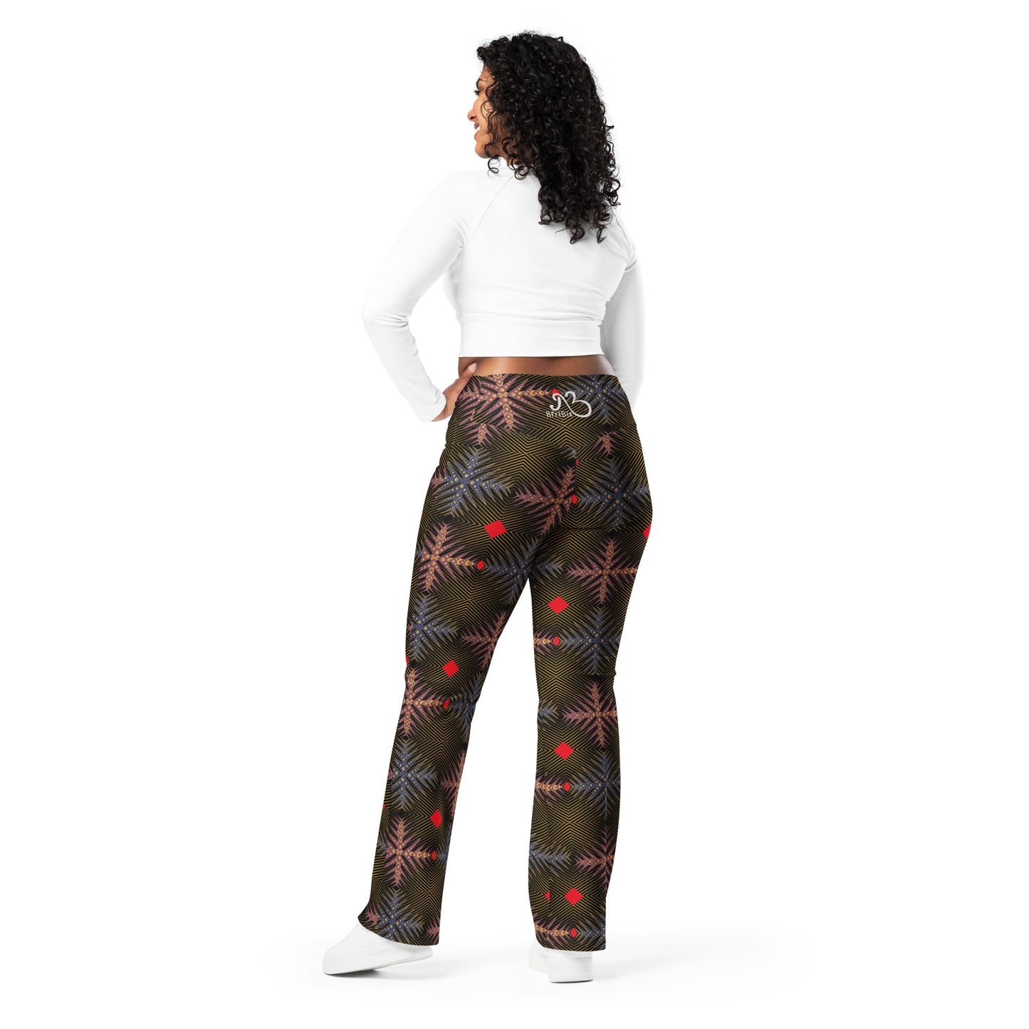 AfriBix Ankara High Waist Flare leggings
