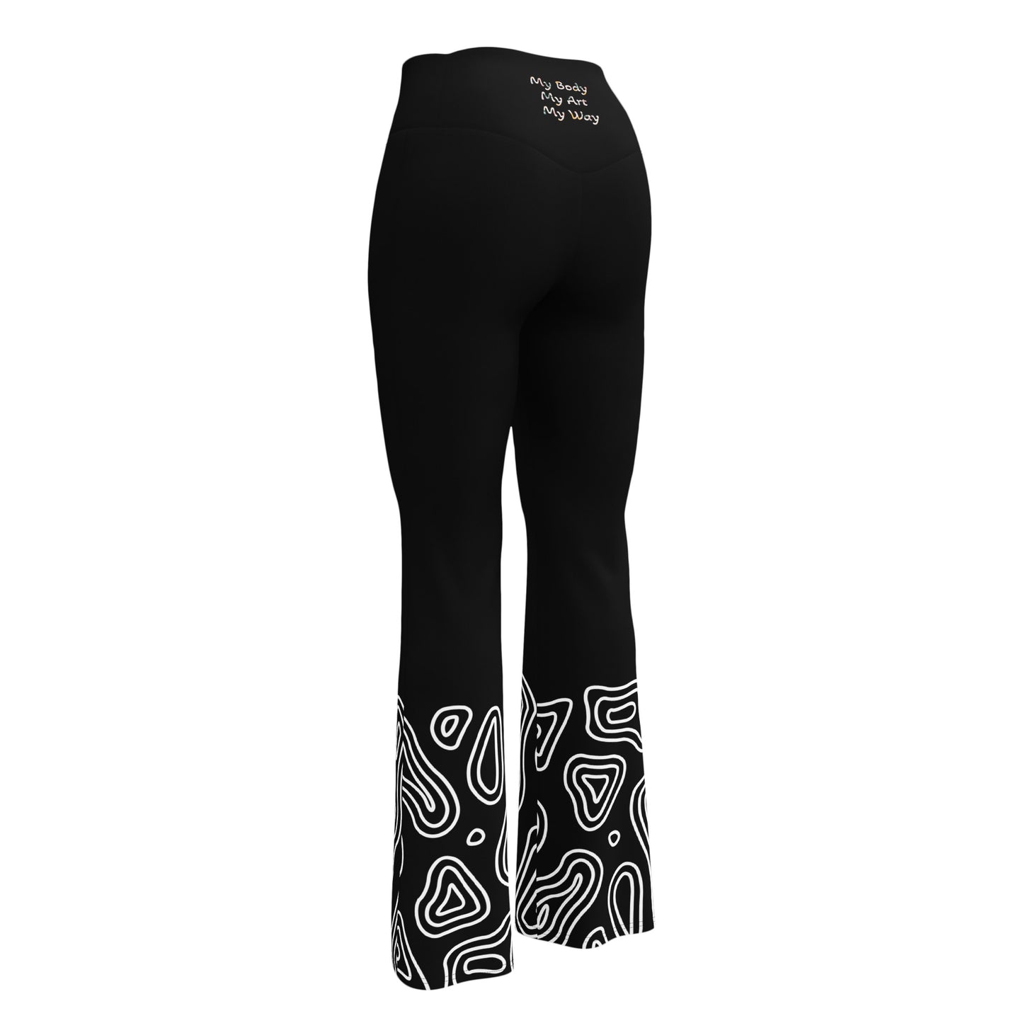 Black High Waist Flare leggings