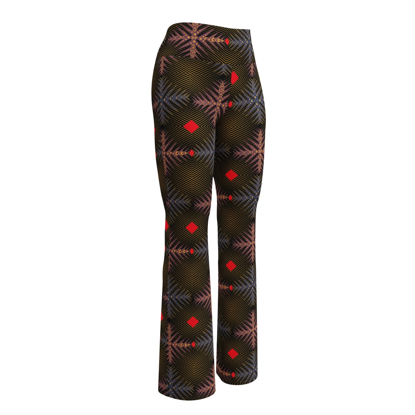 AfriBix Ankara High Waist Flare leggings