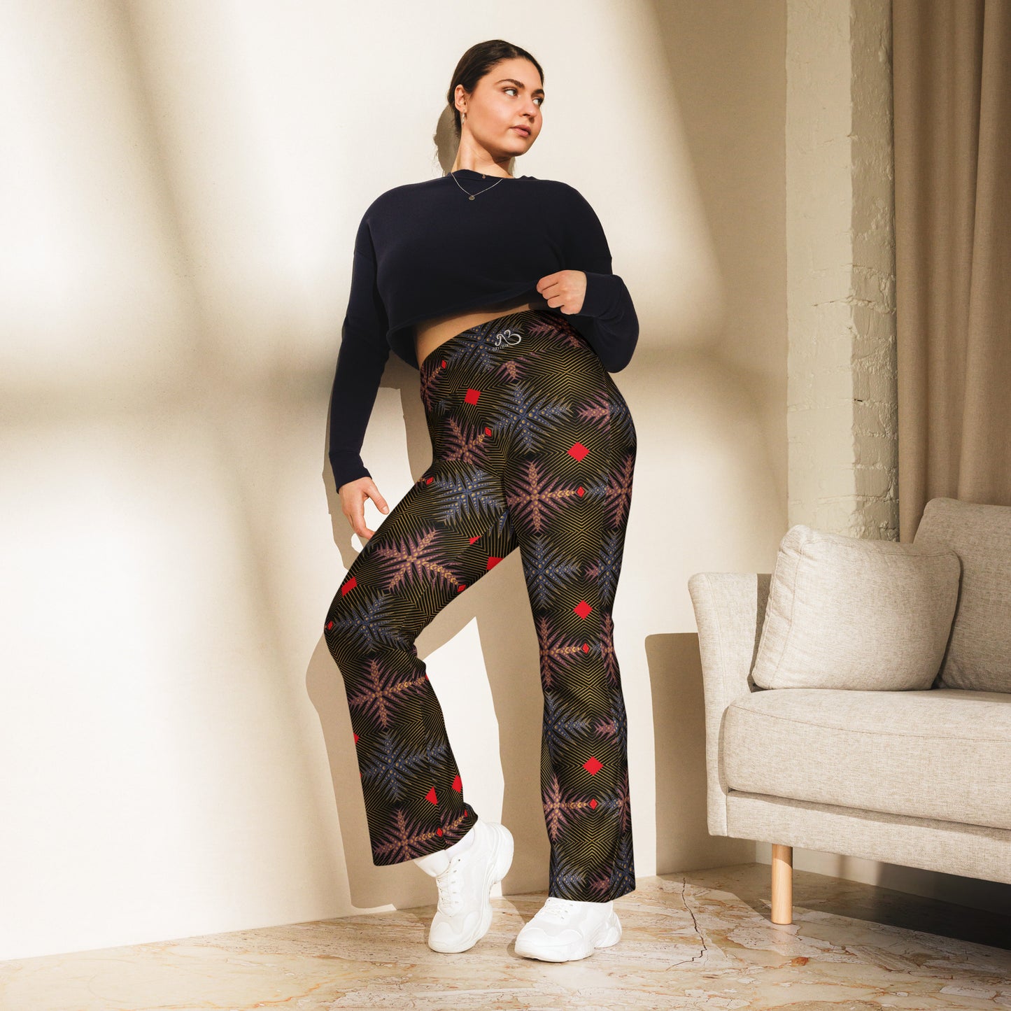 AfriBix Ankara High Waist Flare leggings