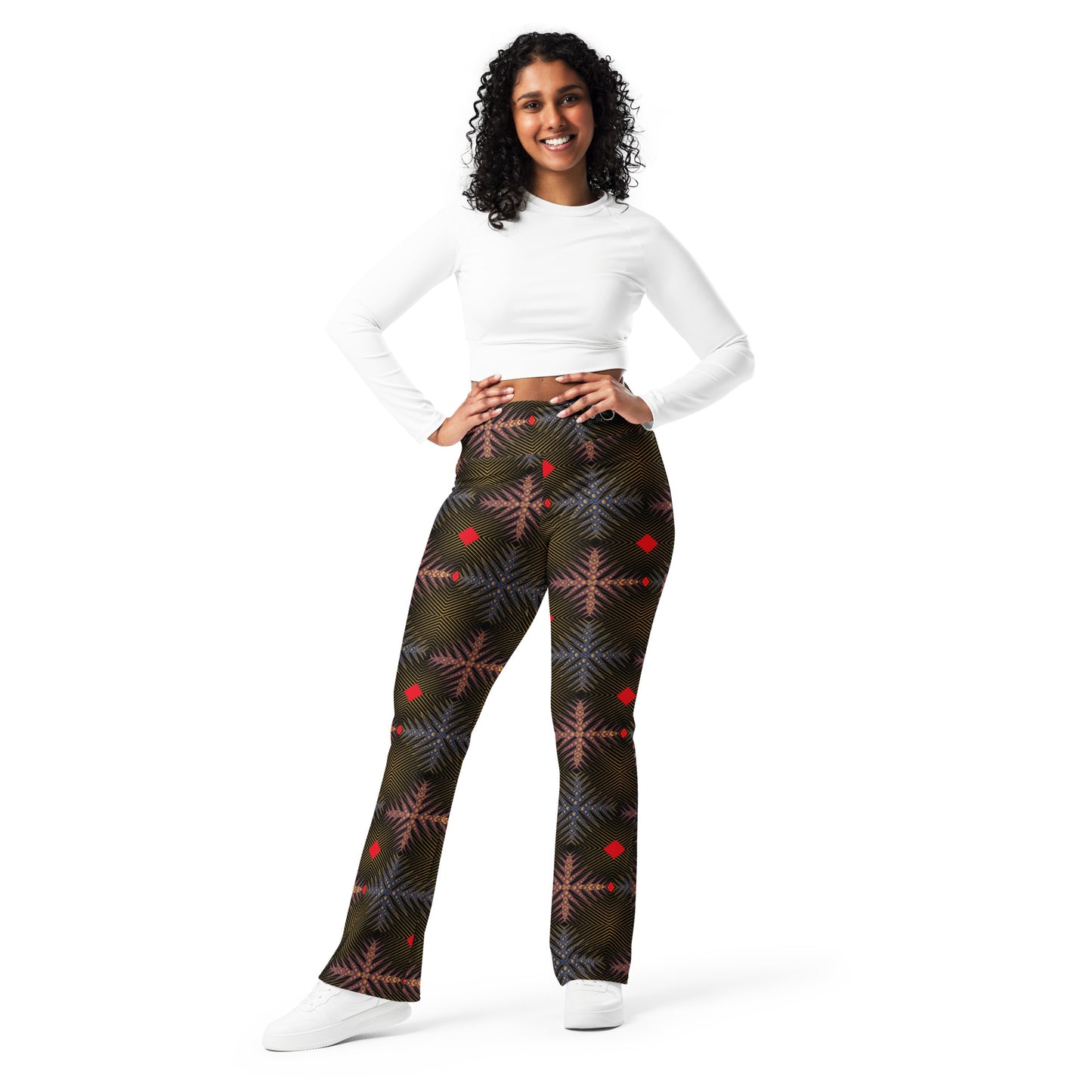 AfriBix Ankara High Waist Flare leggings
