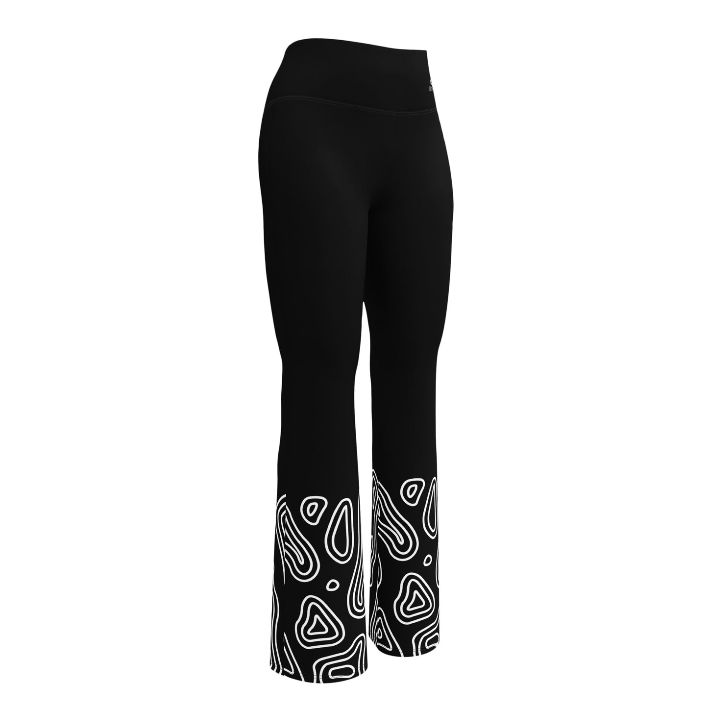 Black High Waist Flare leggings