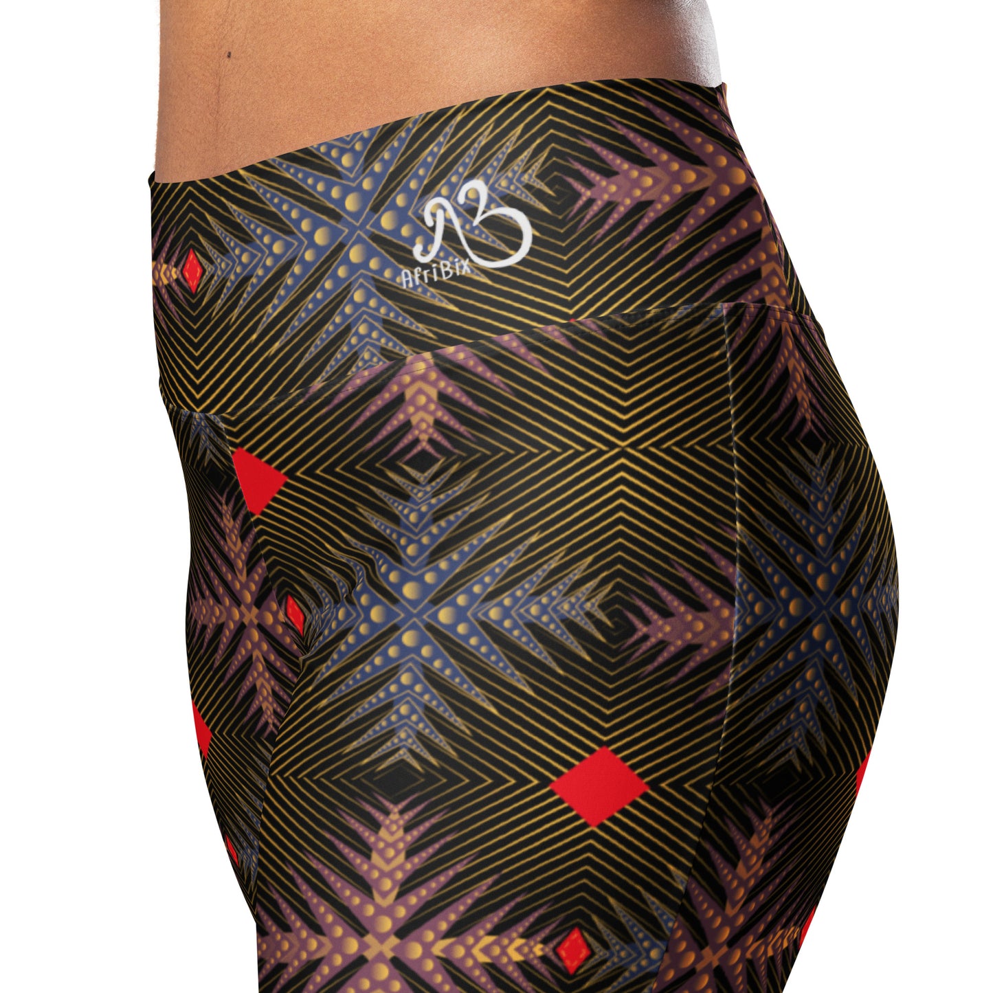 AfriBix Ankara High Waist Flare leggings