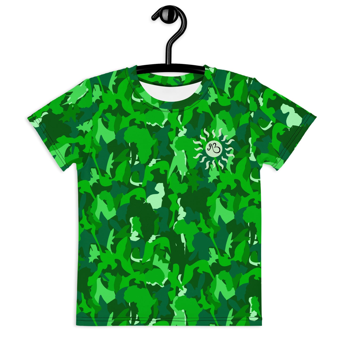 AfriBix Camo Kids crew neck t-shirt - Green