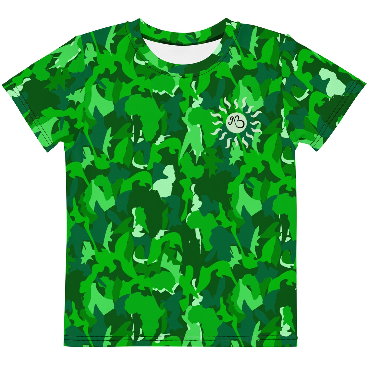 AfriBix Camo Kids crew neck t-shirt - Green
