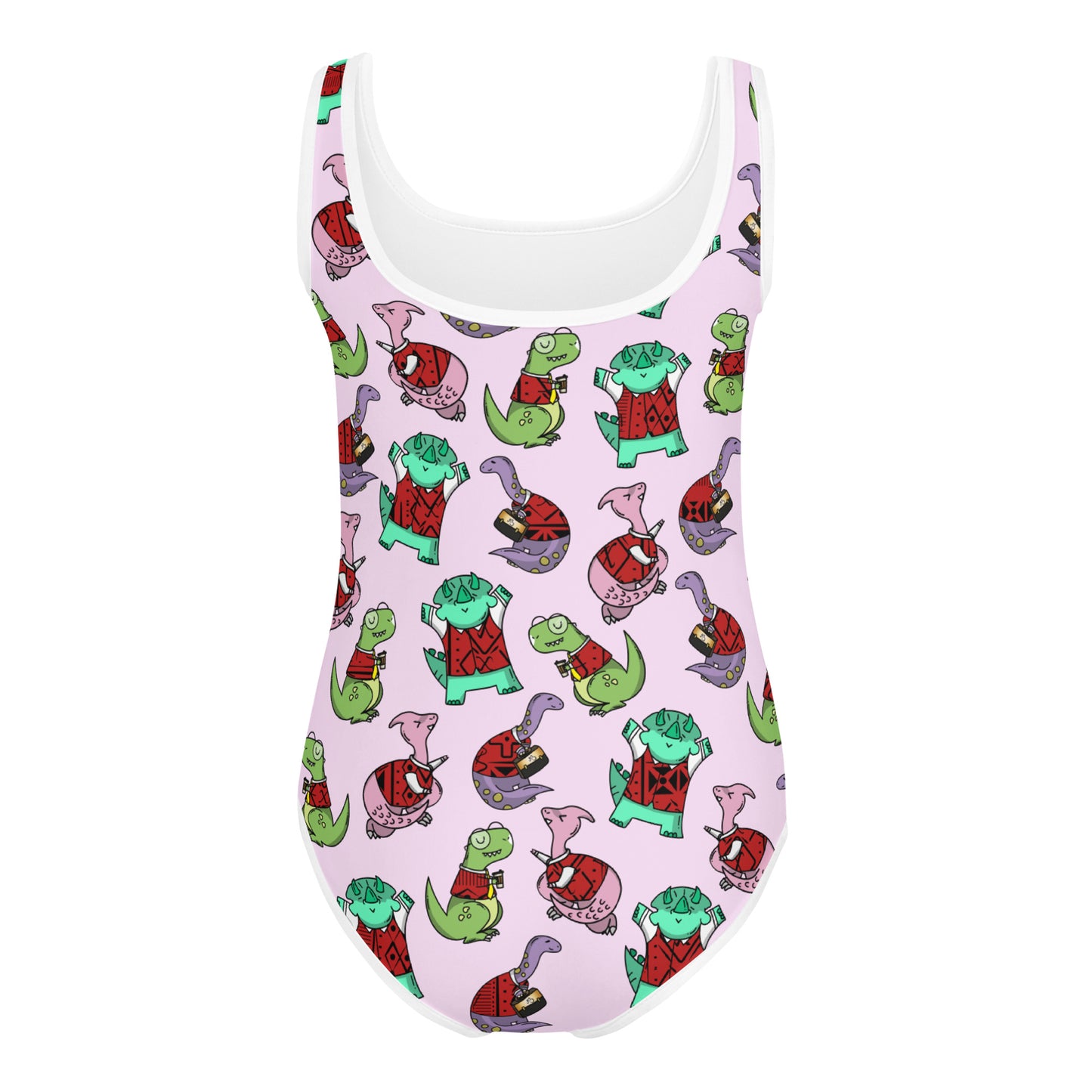 AFriBix Dinosaur Friends Lilac Girls Kids Swimsuit