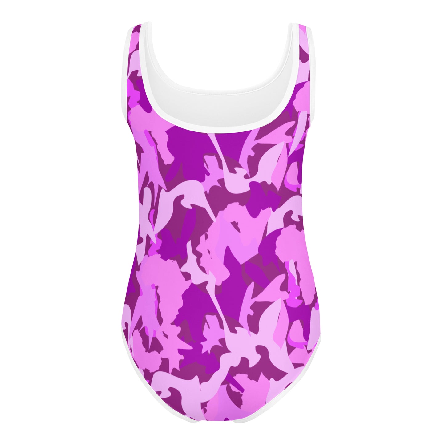 AFriBix Pink Camo Print Girls Kids Swimsuit
