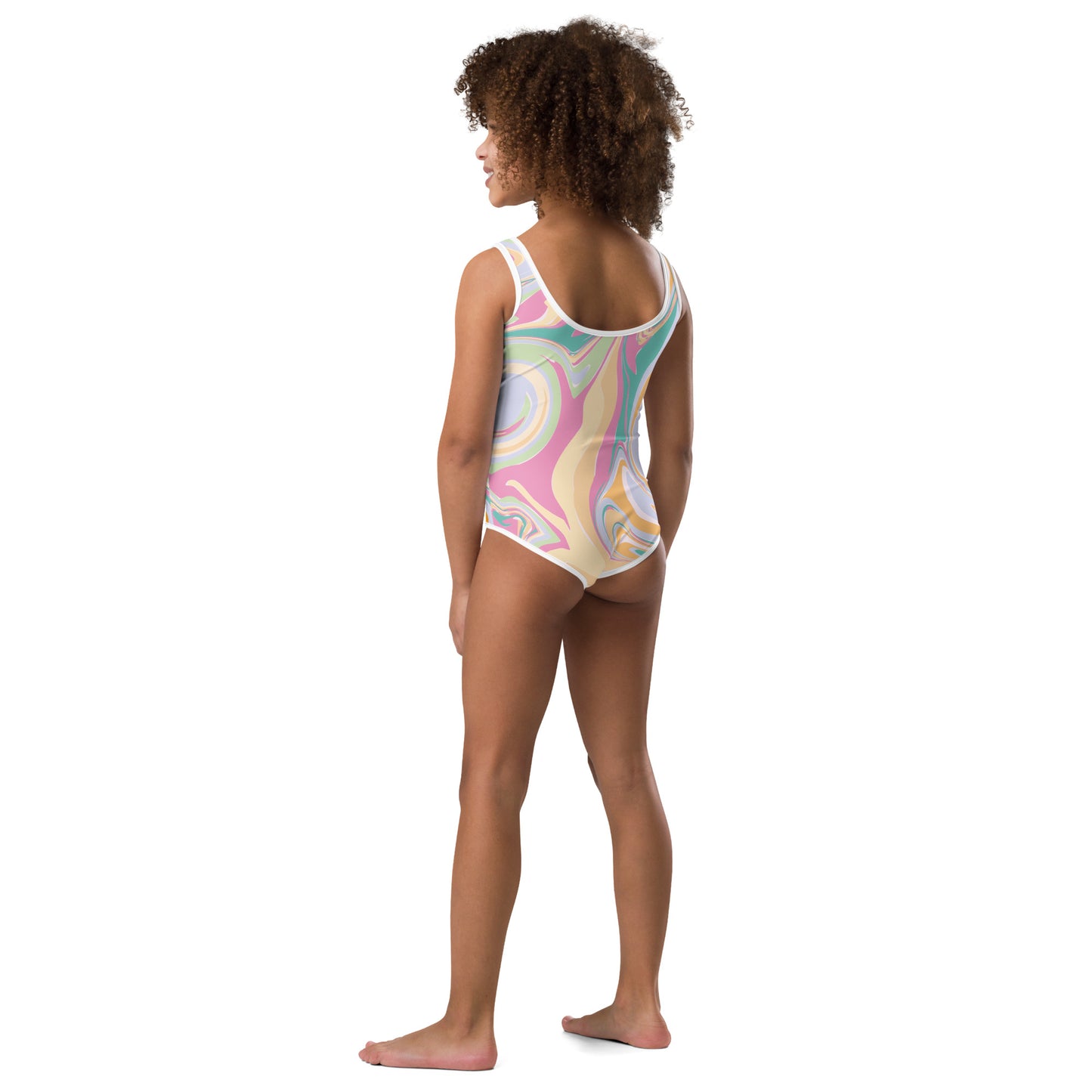 AFriBix Pink Bubblegum Girls Kids Swimsuit