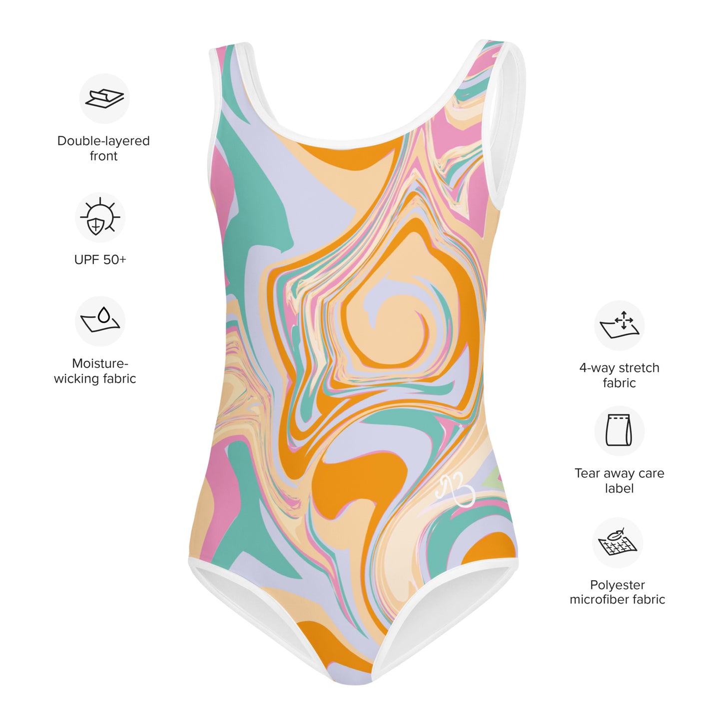 AFriBix Pink Bubblegum Girls Kids Swimsuit