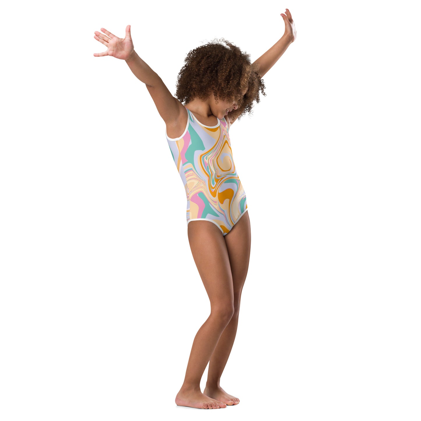 AFriBix Pink Bubblegum Girls Kids Swimsuit