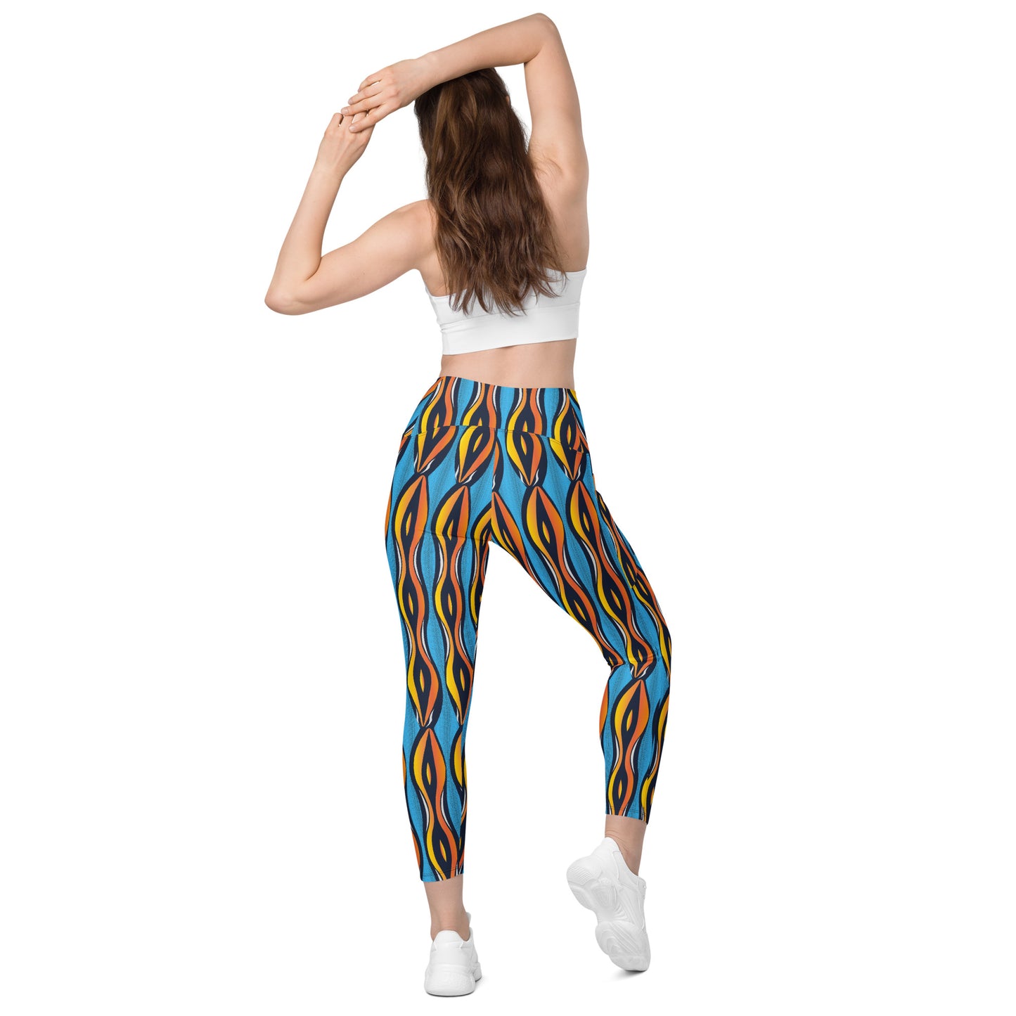 AfriBix Shakara Ankara High Waist Leggings with pockets