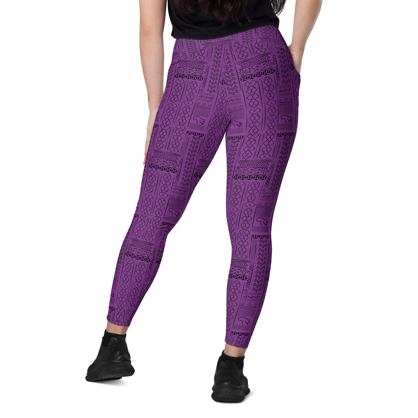 AfriBix Tribal Print High Waist Leggings with pockets