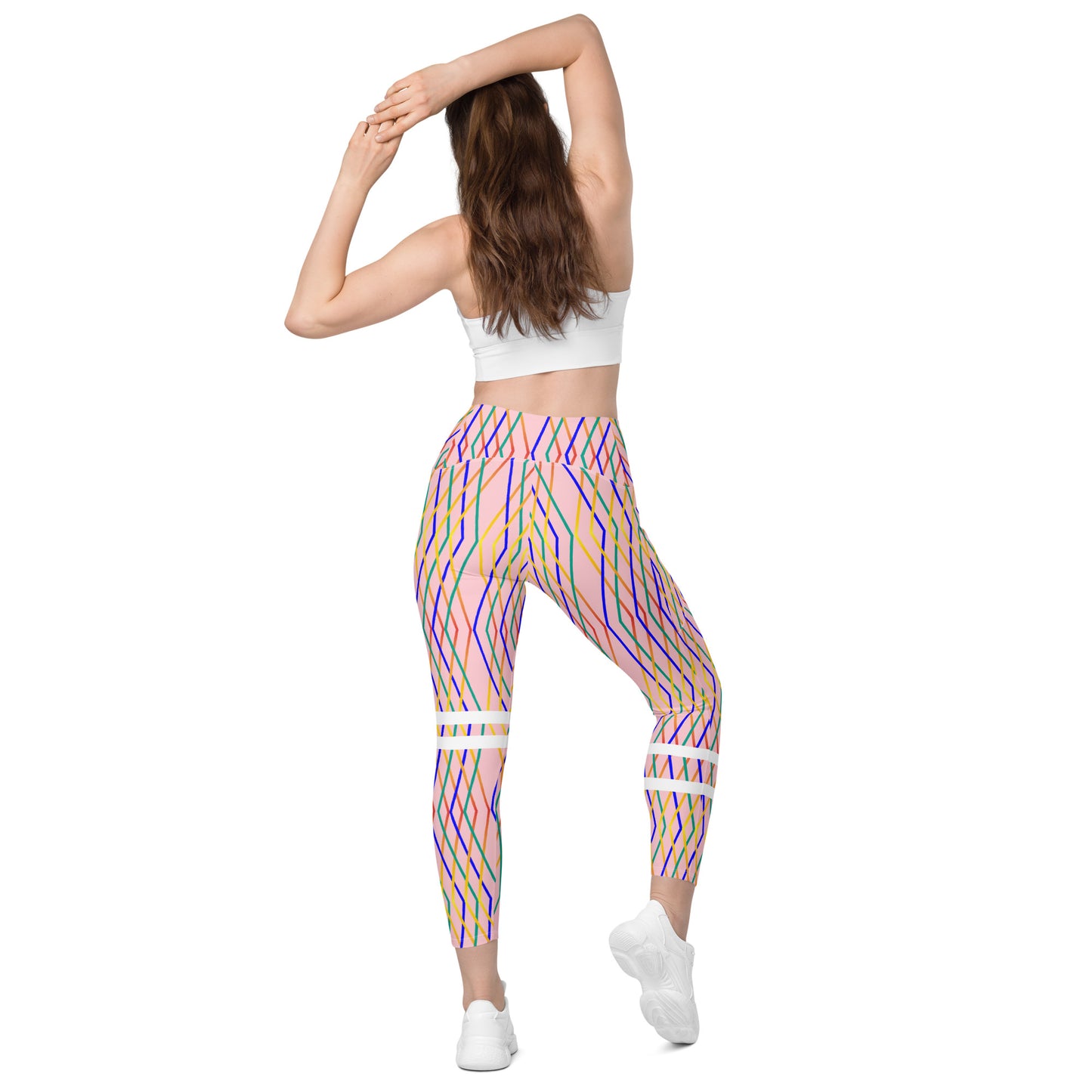 AfriBix Pink Constellation Print Leggings with pockets