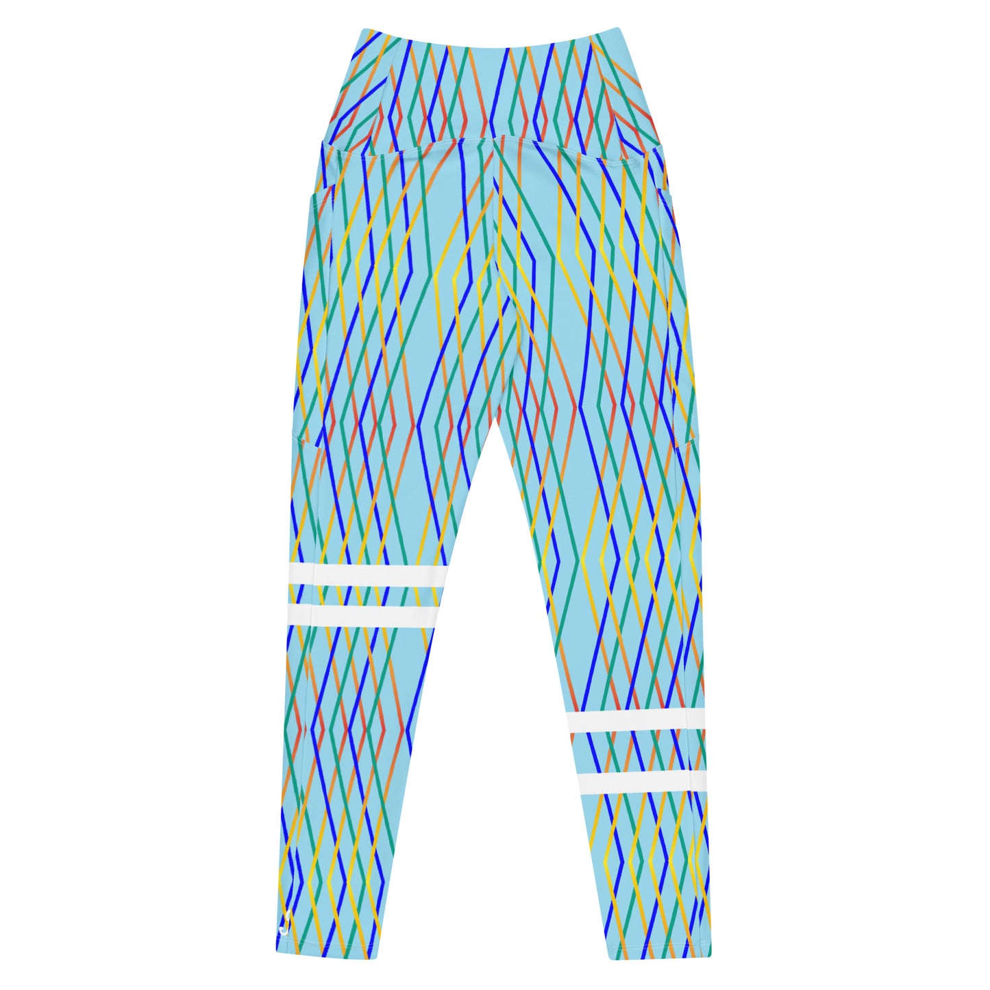 AfriBix Blue Constellation Print Leggings with pockets