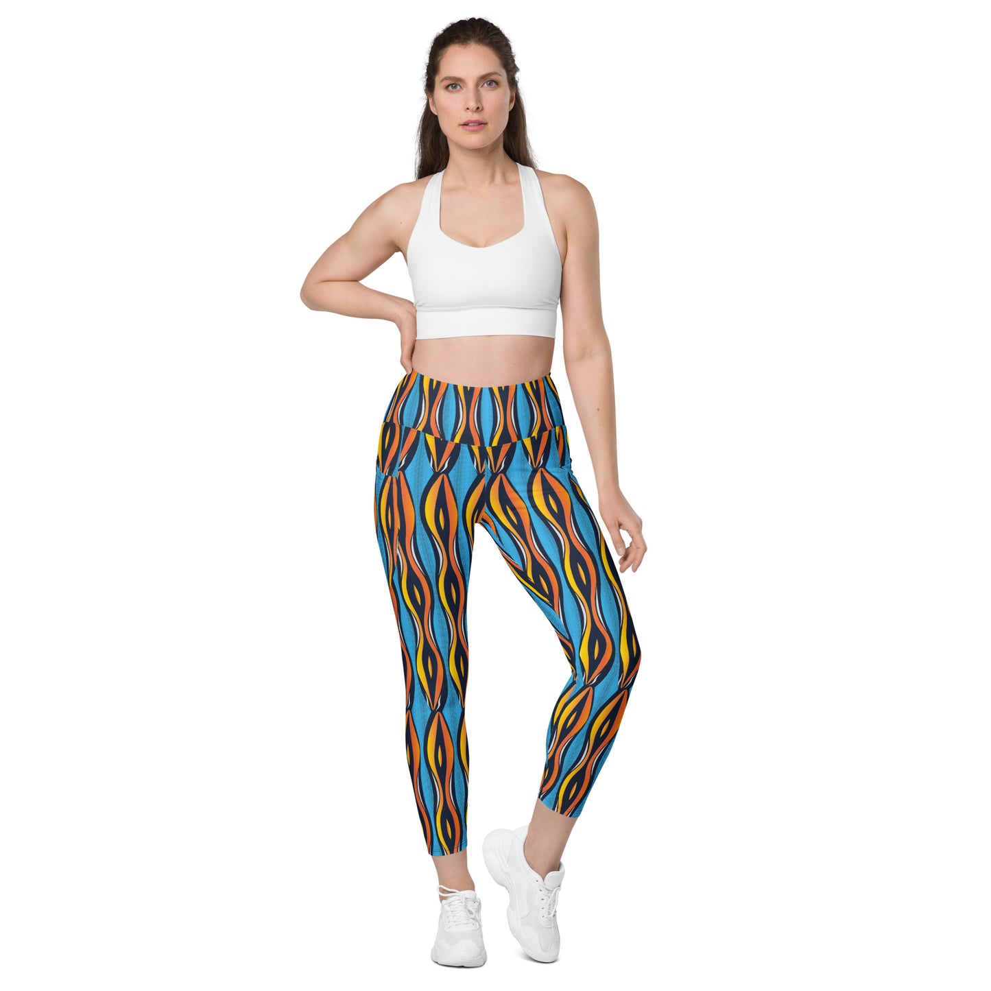 AfriBix Shakara Ankara High Waist Leggings with pockets