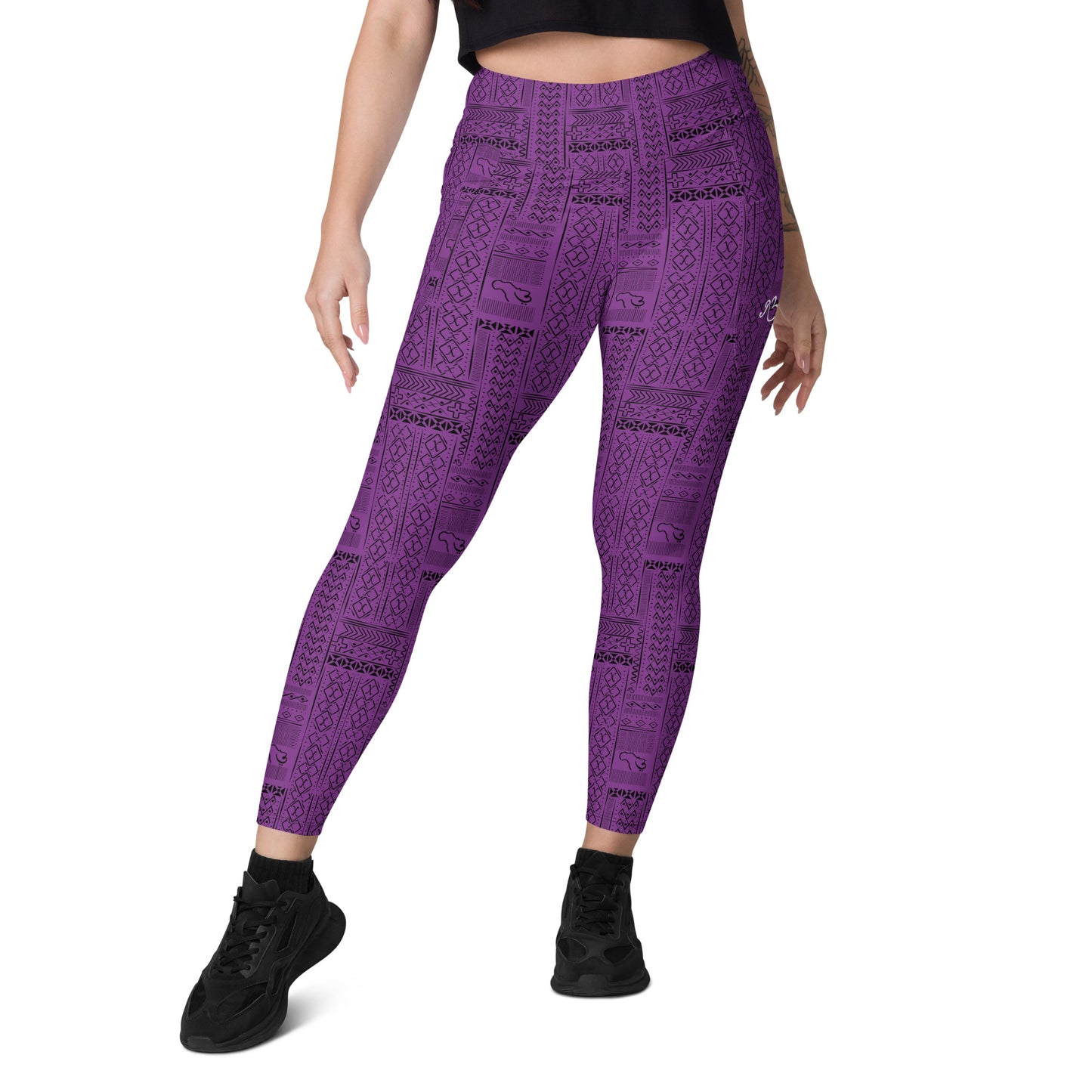 AfriBix Tribal Print High Waist Leggings with pockets