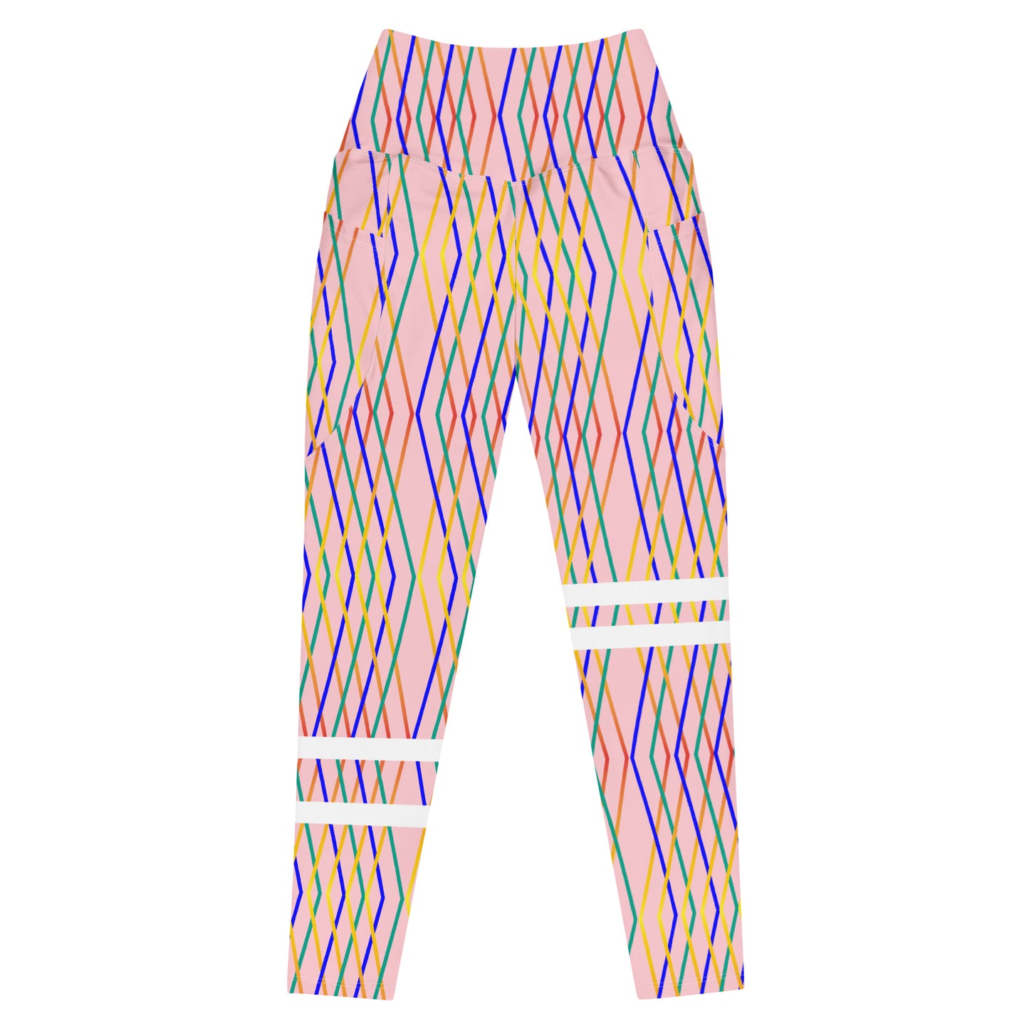 AfriBix Pink Constellation Print Leggings with pockets
