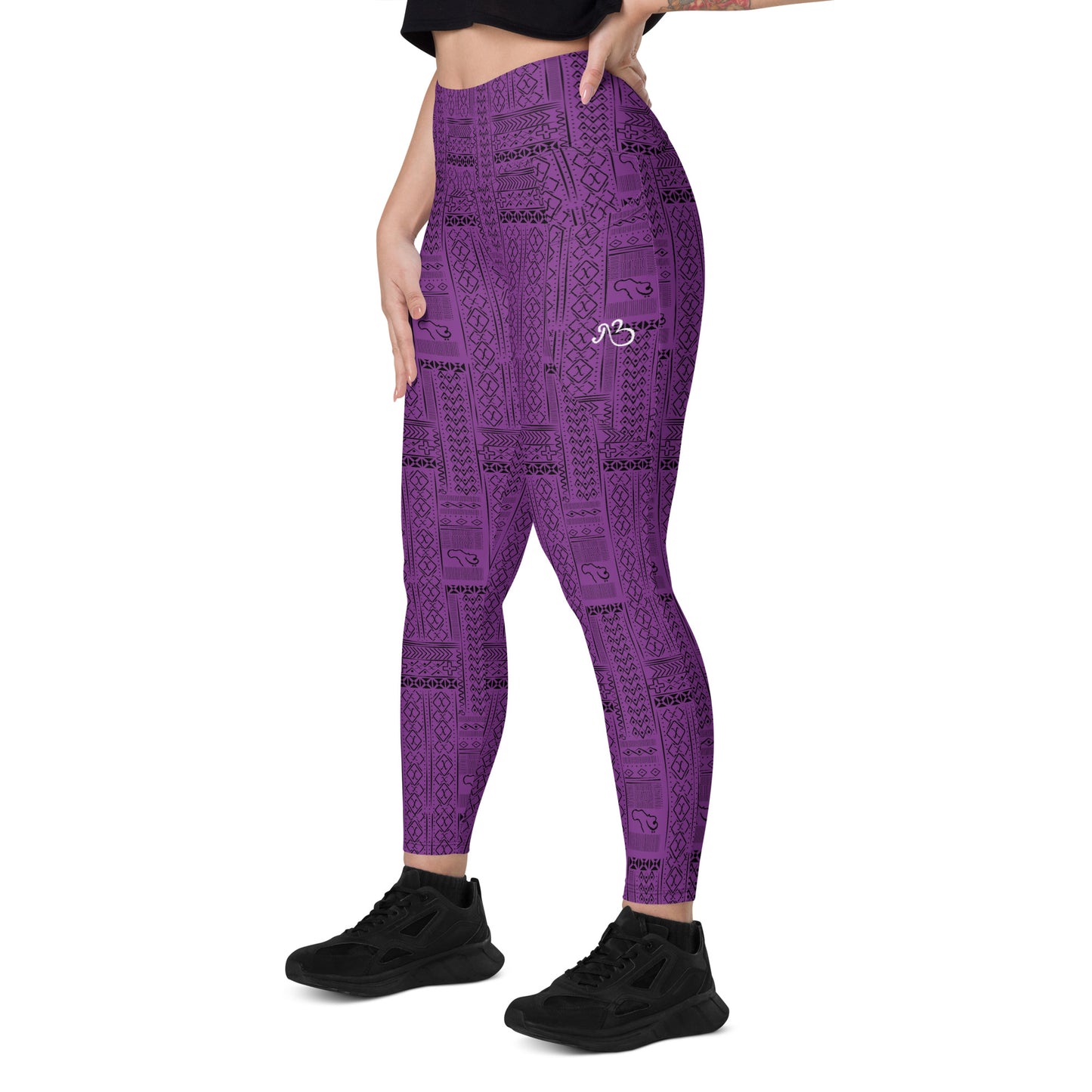 AfriBix Tribal Print High Waist Leggings with pockets