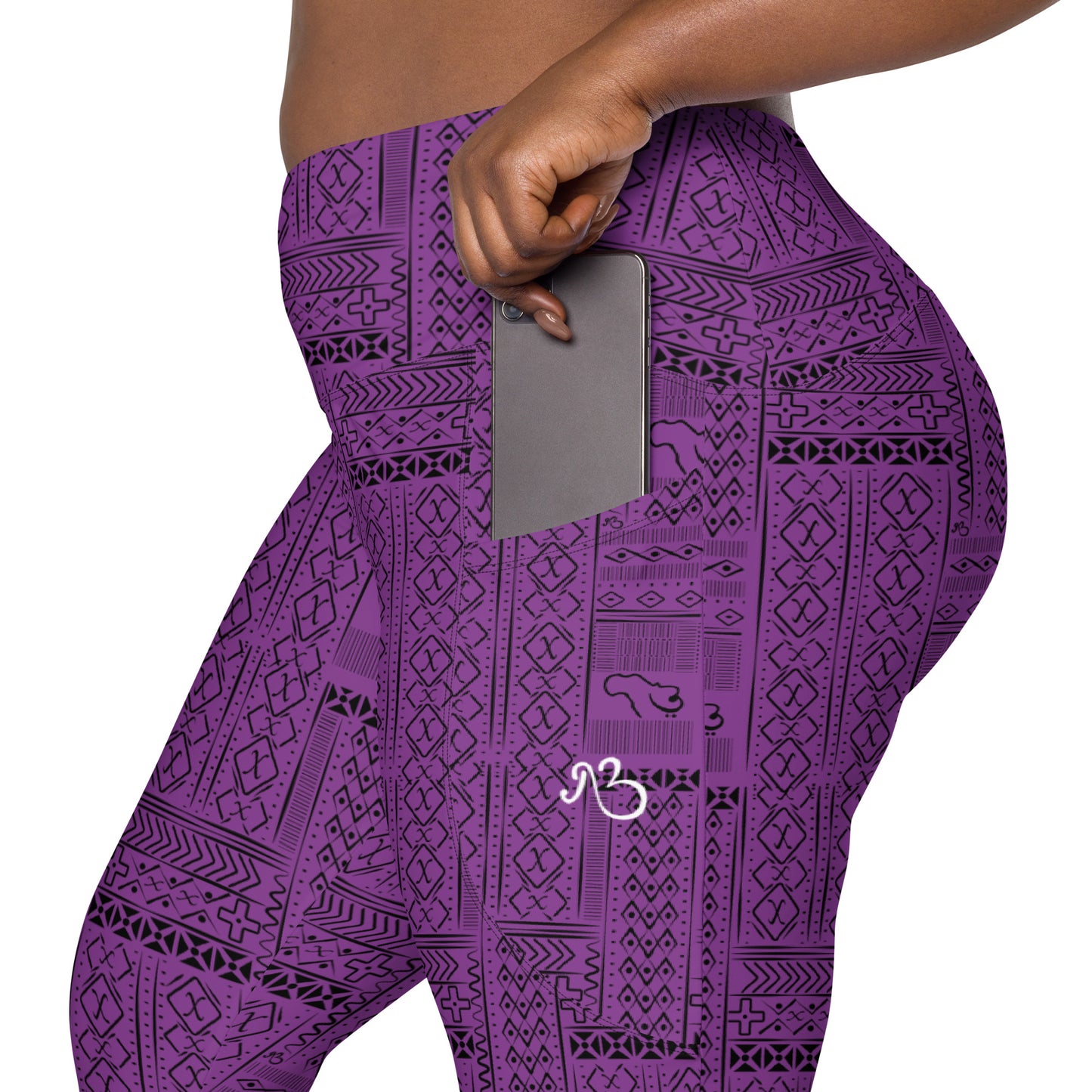 AfriBix Tribal Print High Waist Leggings with pockets