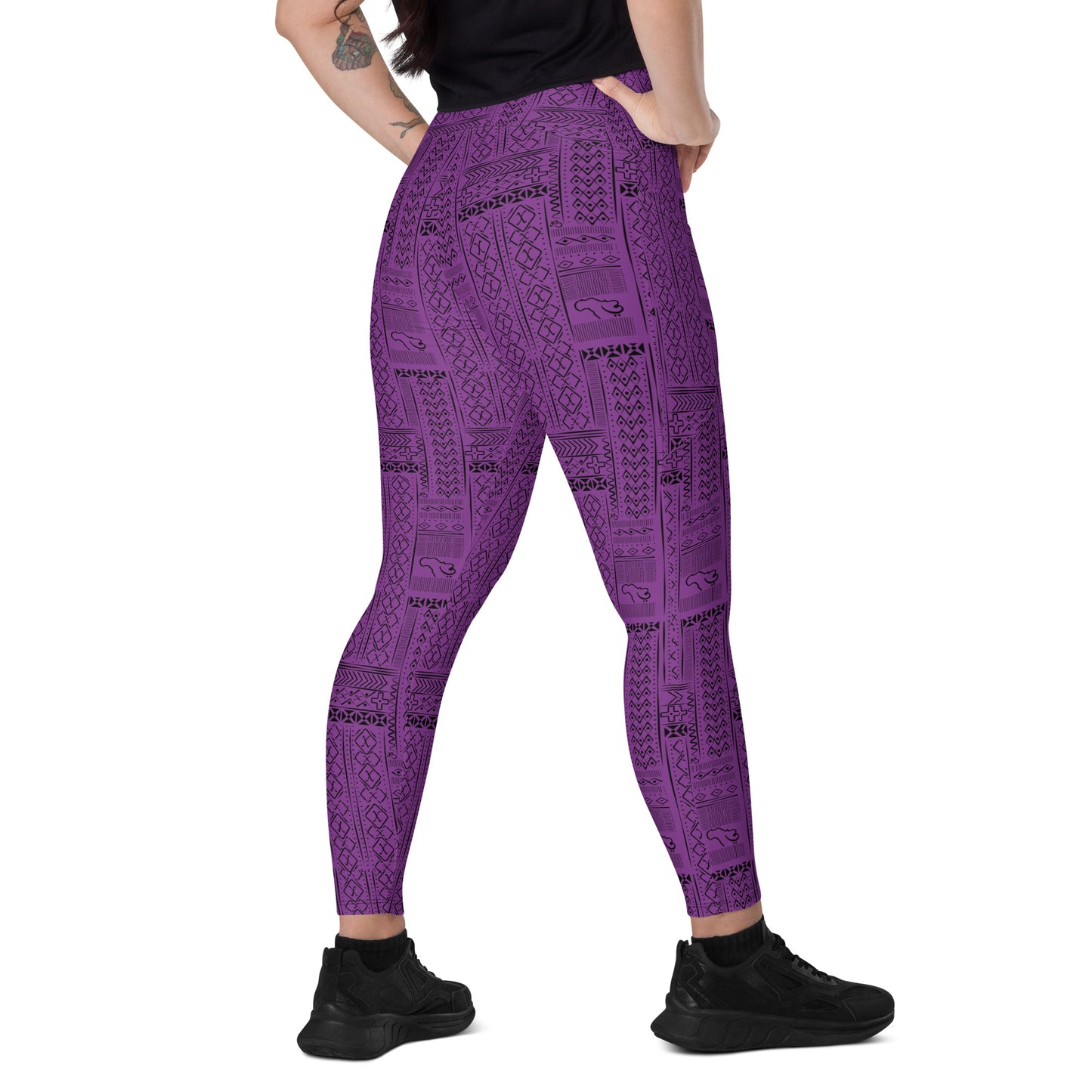 AfriBix Tribal Print High Waist Leggings with pockets