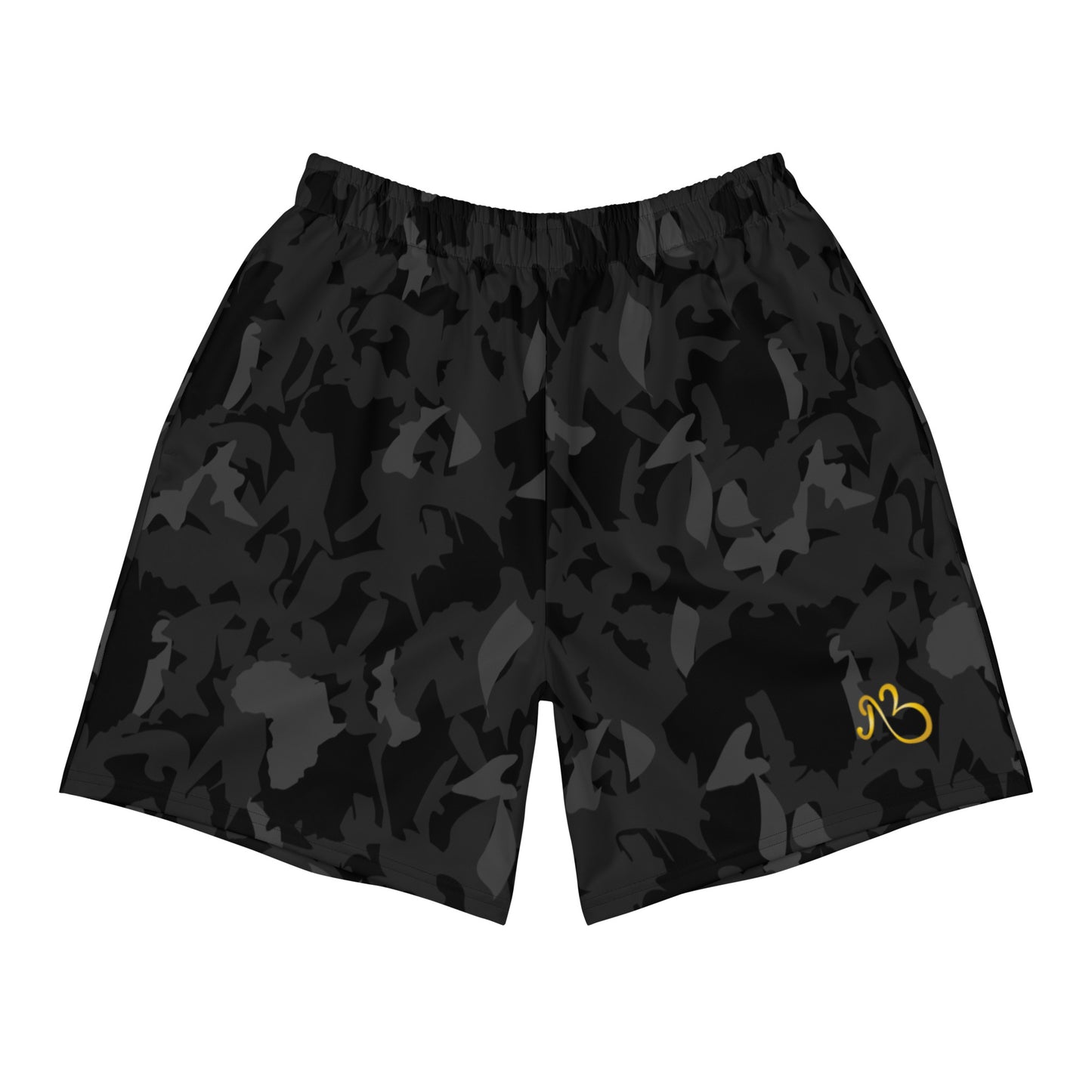 AfriBix Camo Noir Men's Recycled Athletic Shorts - Black
