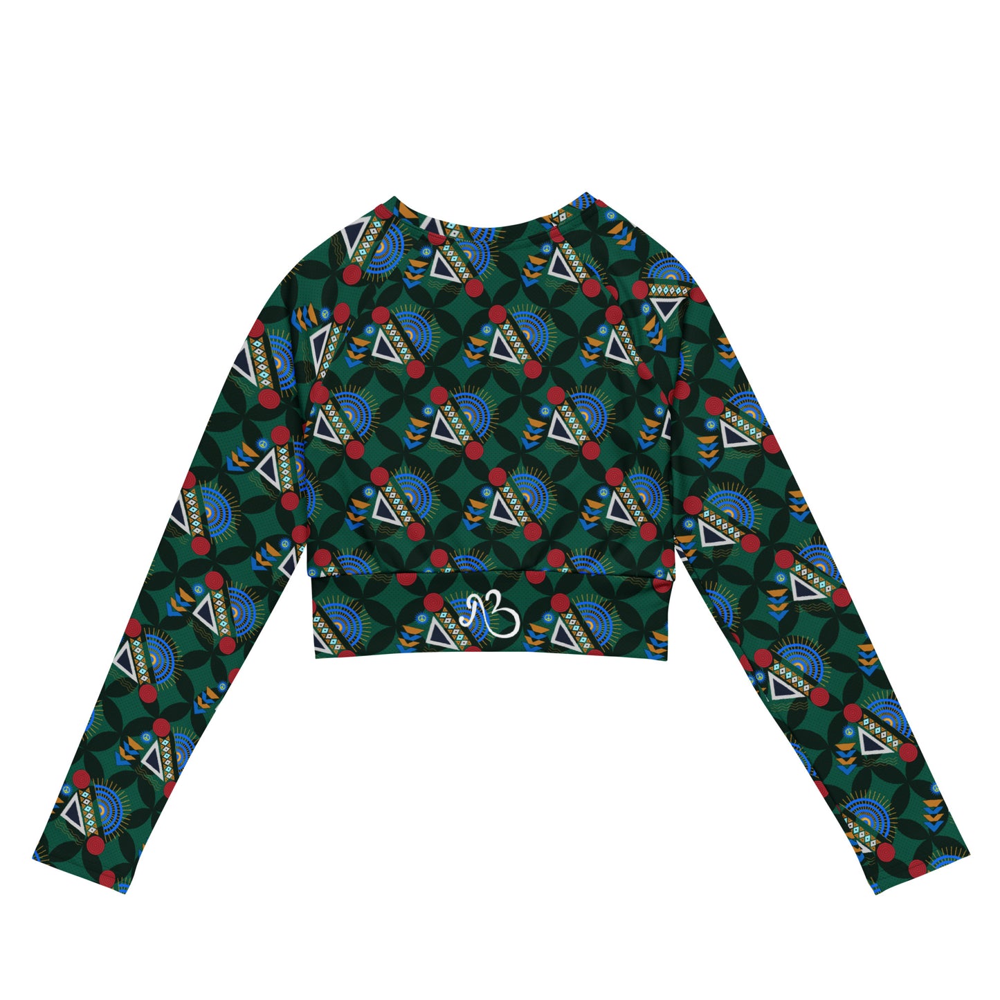 AfriBix Yanga Recycled long-sleeve crop top - Green