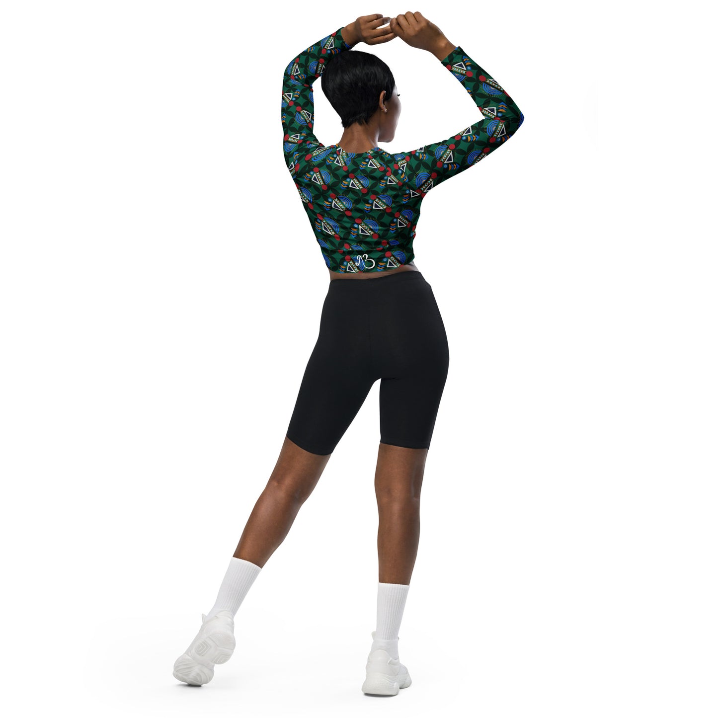 AfriBix Yanga Recycled long-sleeve crop top - Green