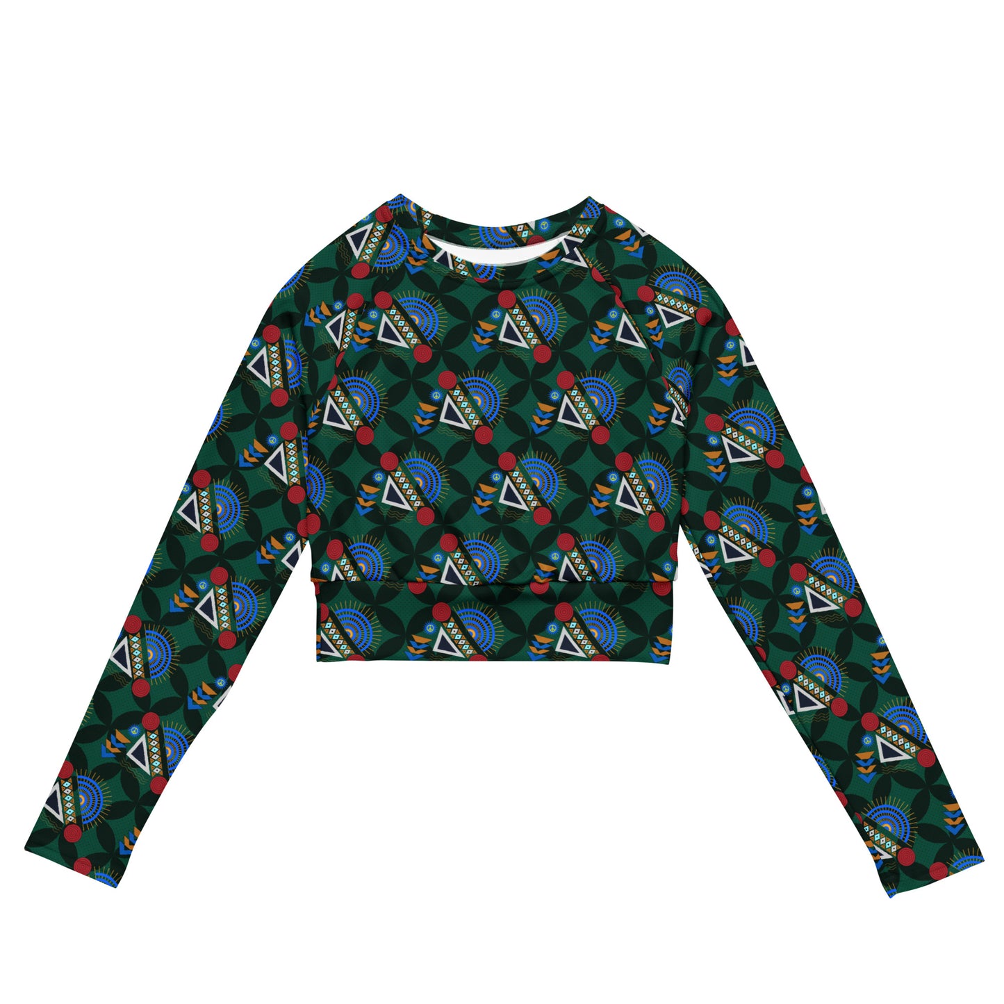 AfriBix Yanga Recycled long-sleeve crop top - Green