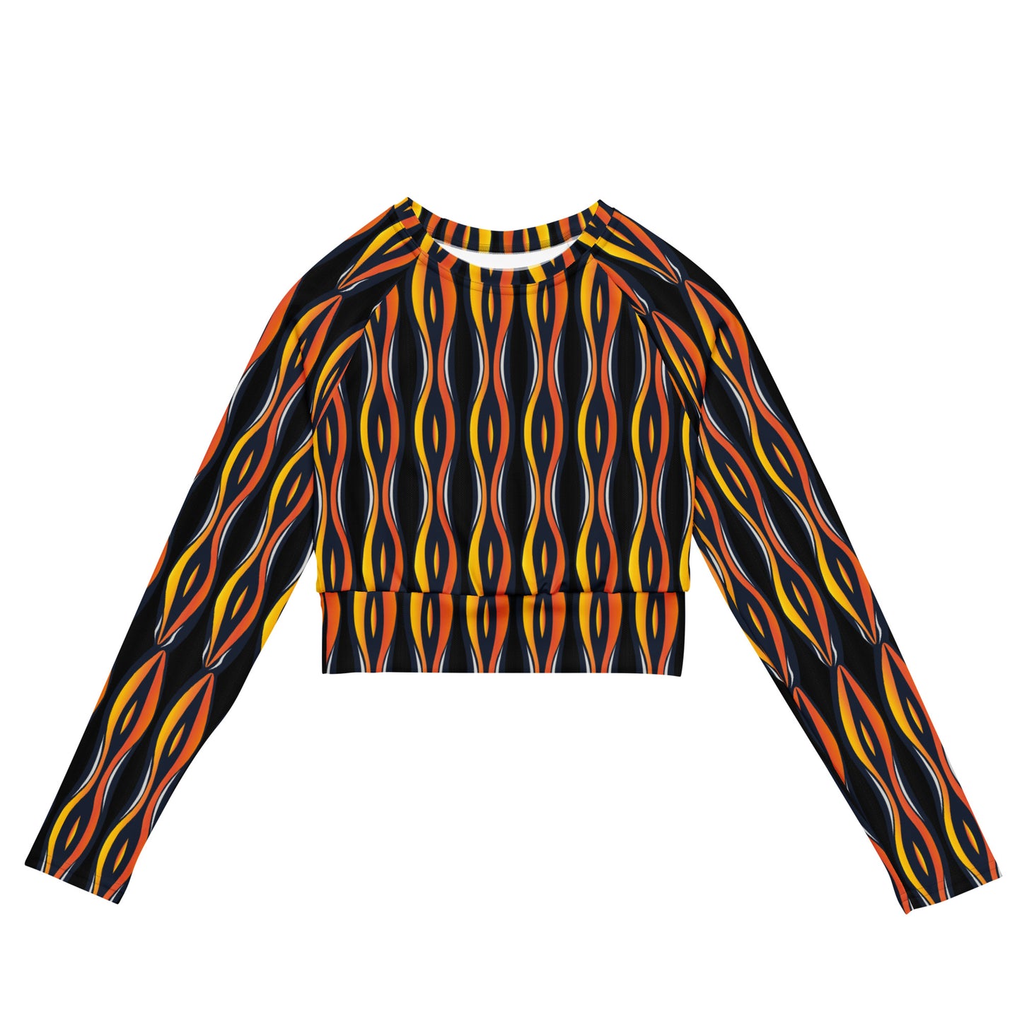 AfriBix Shakara Ankara Recycled long-sleeve crop top