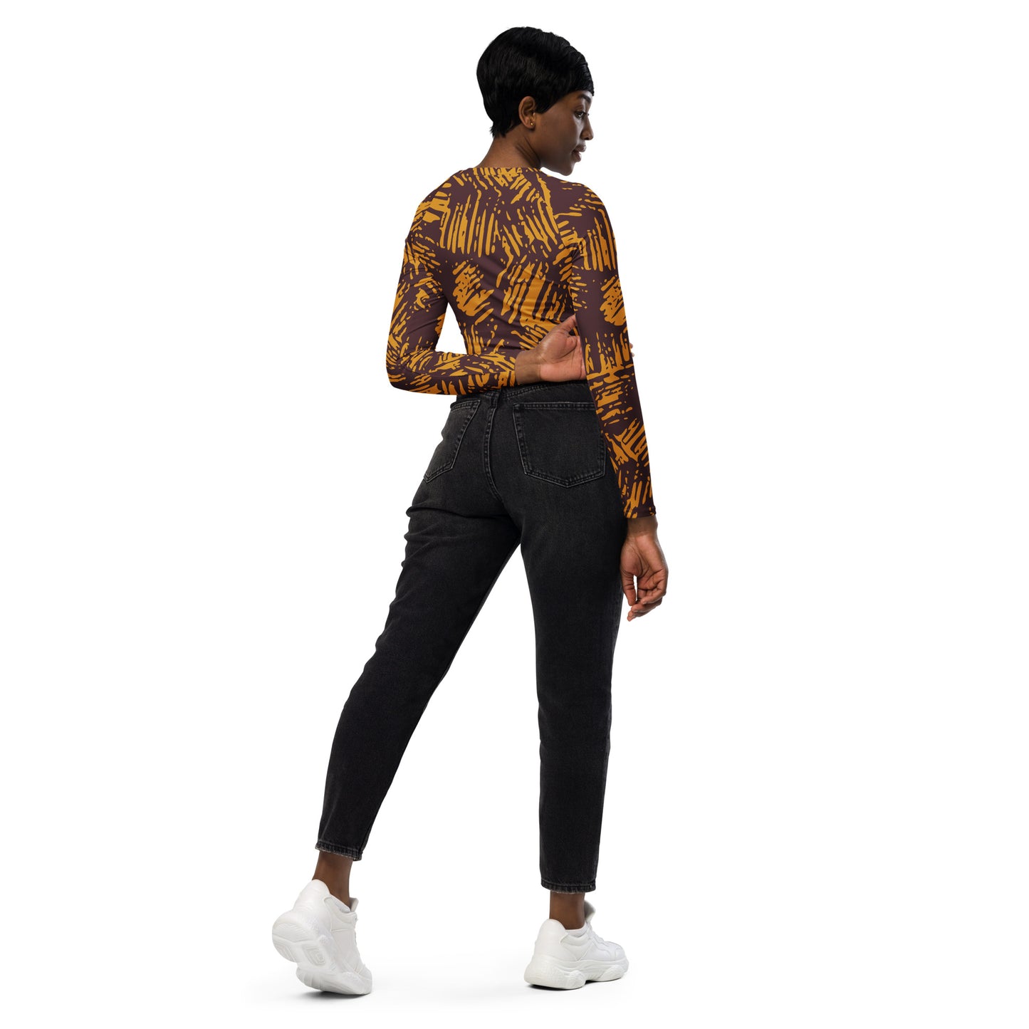 Safari Recycled long-sleeve crop top