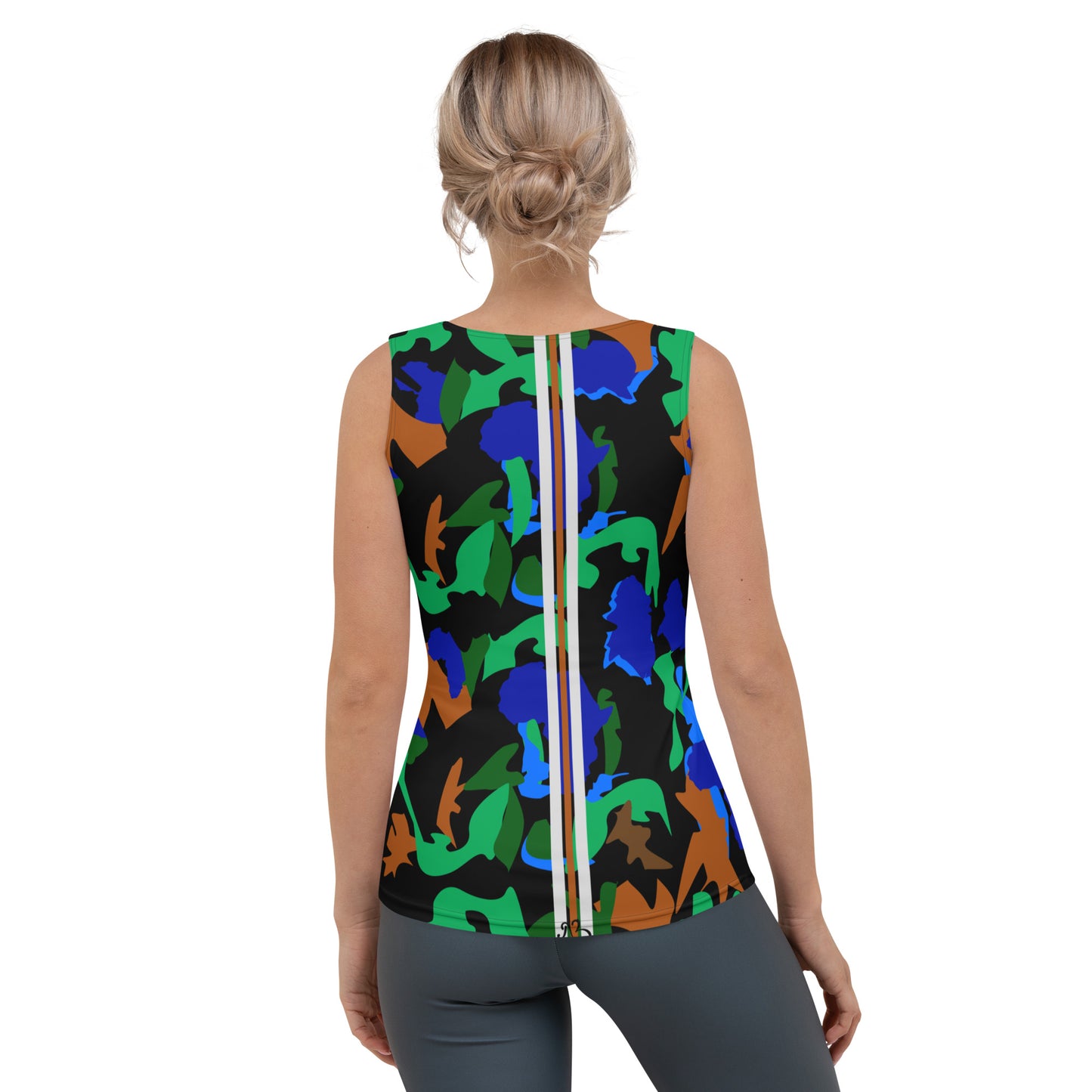 AfriBix Camo Print Tank Top - Green
