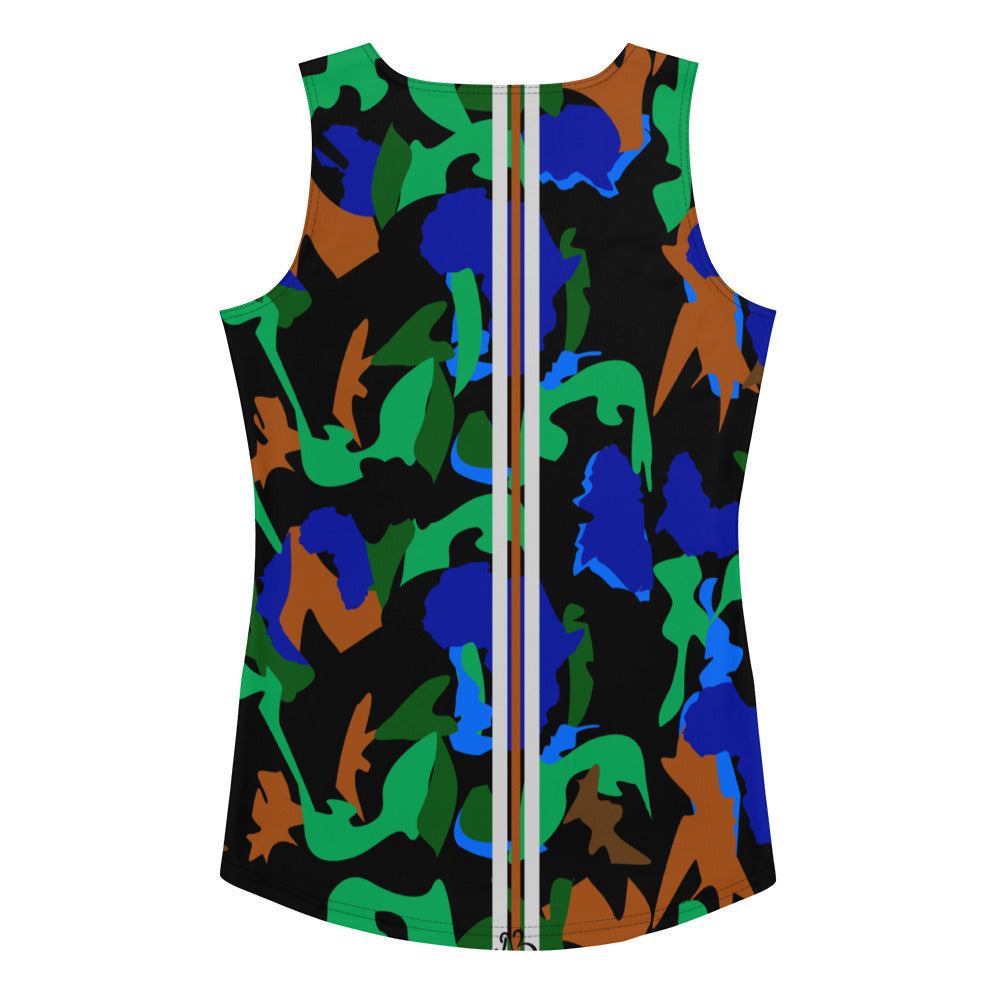 AfriBix Camo Print Tank Top - Green