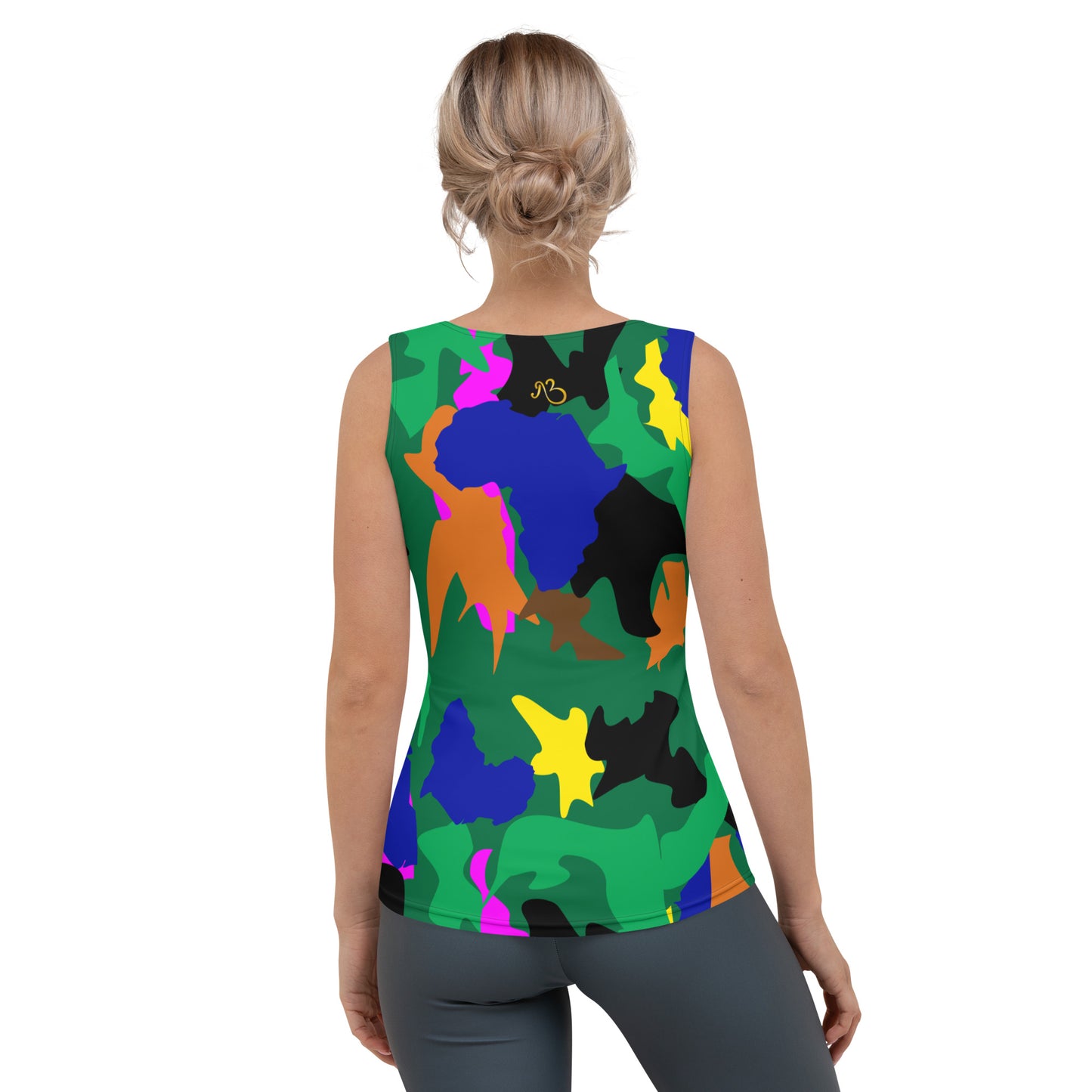 AfriBix Green Camo Print Women's Tank Top