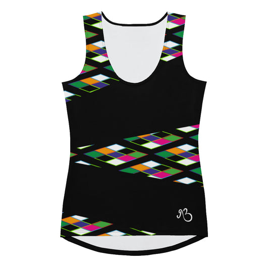 AfriBix Heritage Print Tank Top - Black
