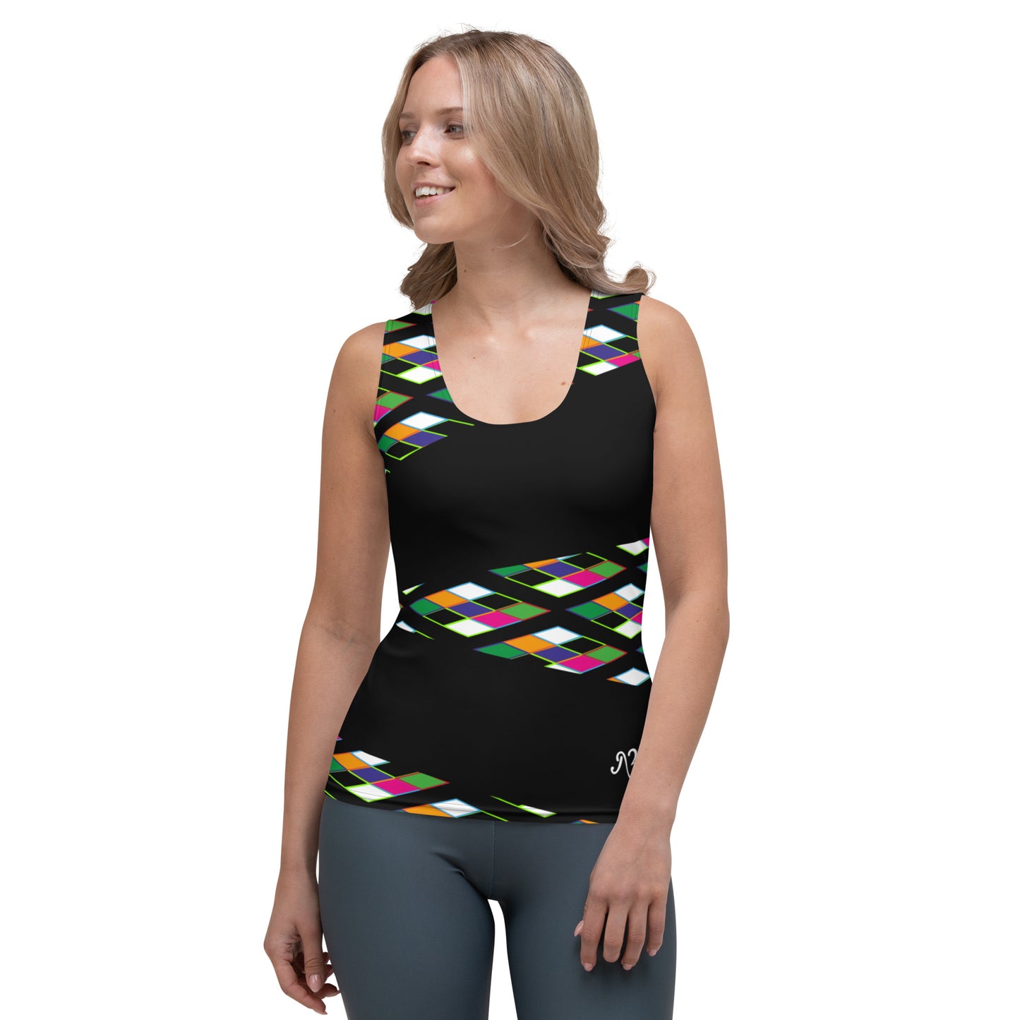 AfriBix Heritage Print Tank Top - Black