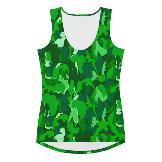 AfriBix Green Camouflage Print Tank Top
