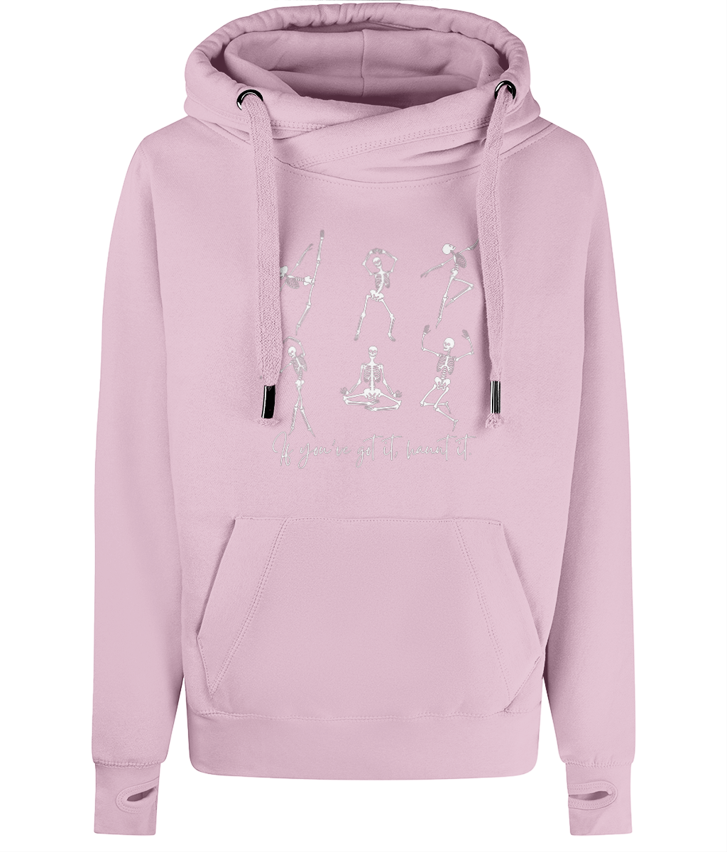 Unisex Halloween Cross Neck Skeleton Hoodie