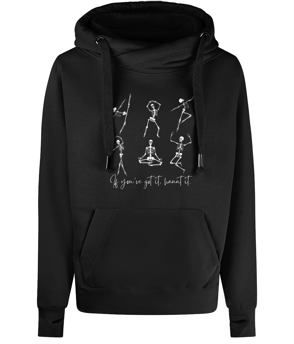 Unisex Halloween Cross Neck Skeleton Hoodie