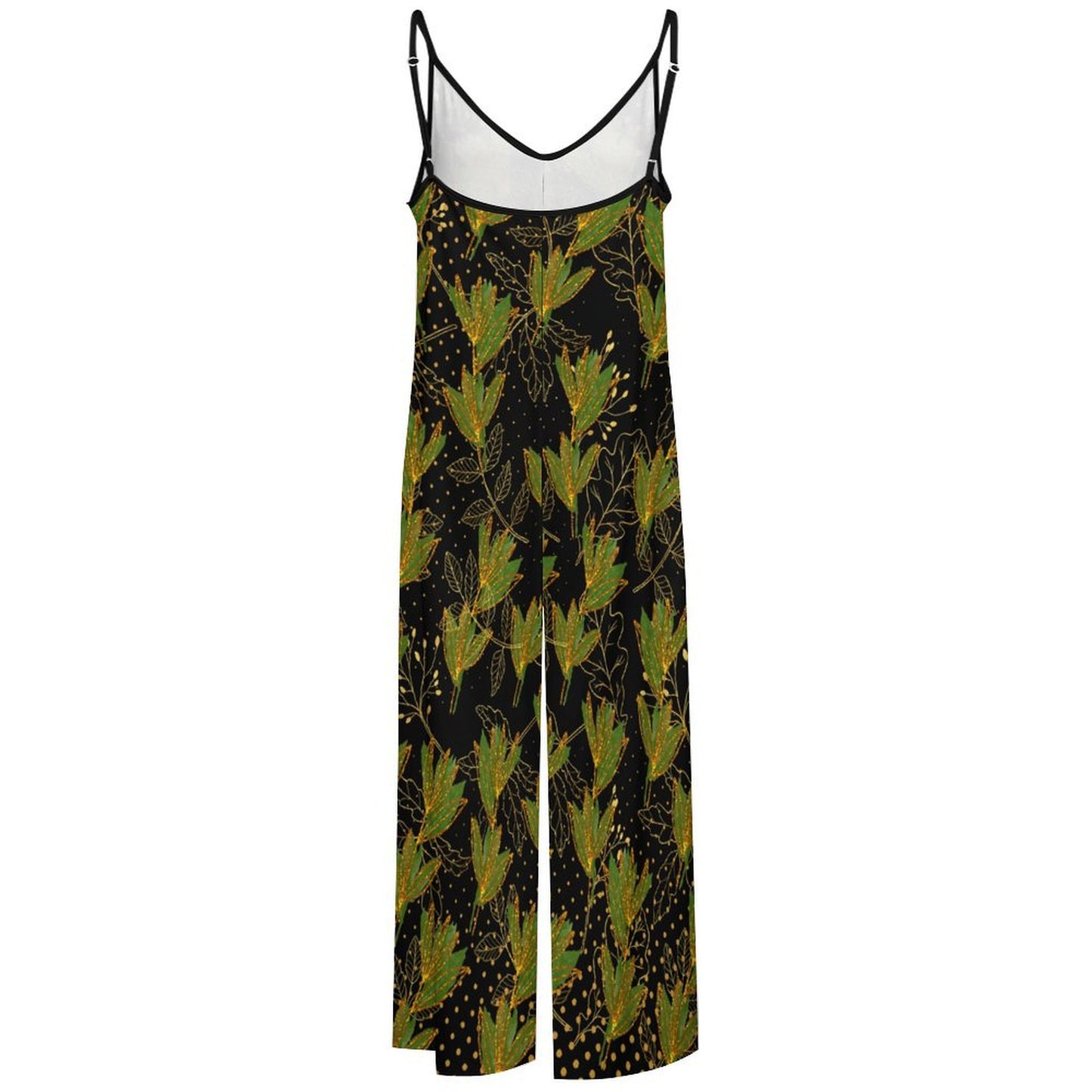 AfriBix Gold Leaf Ankara Suspender Jumpsuit