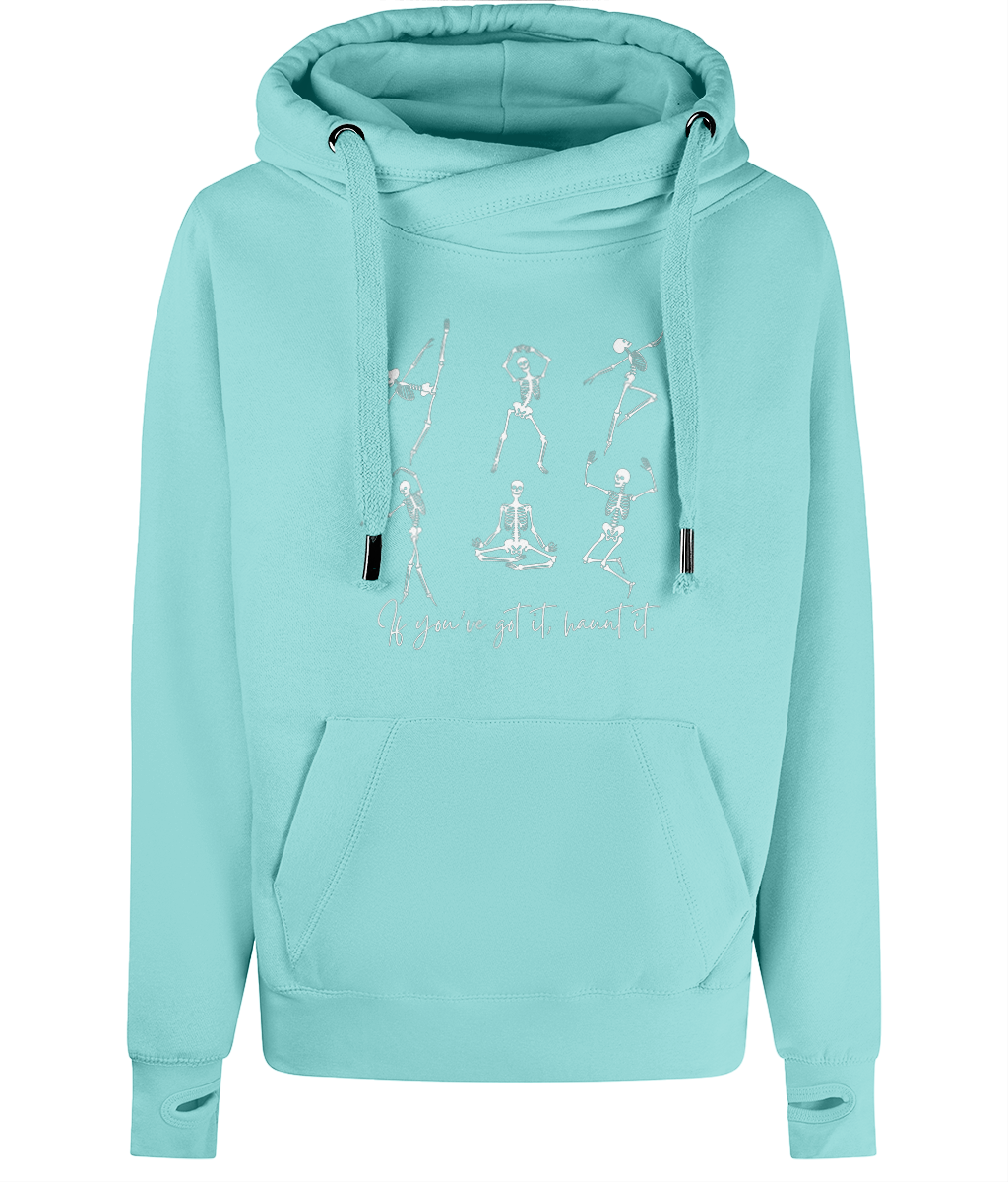 Unisex Halloween Cross Neck Skeleton Hoodie