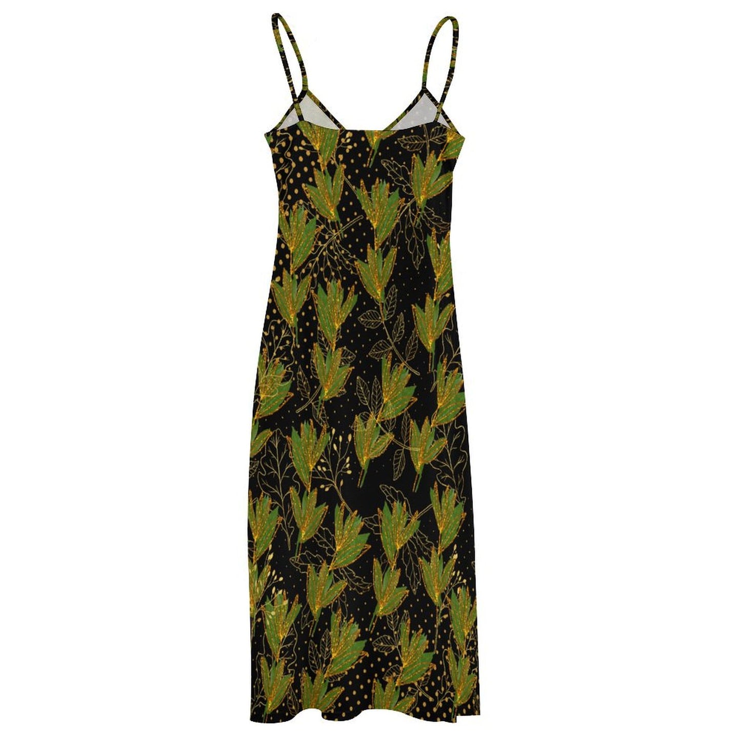 AfriBix Ankara Spaghetti Strap Women's Maxi Long Dress