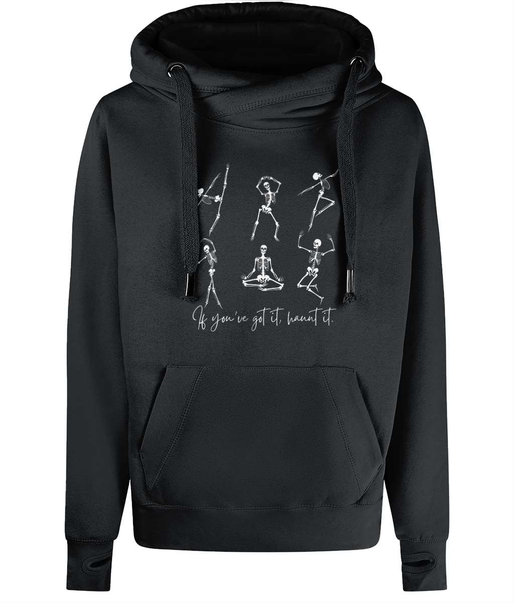 Unisex Halloween Cross Neck Skeleton Hoodie