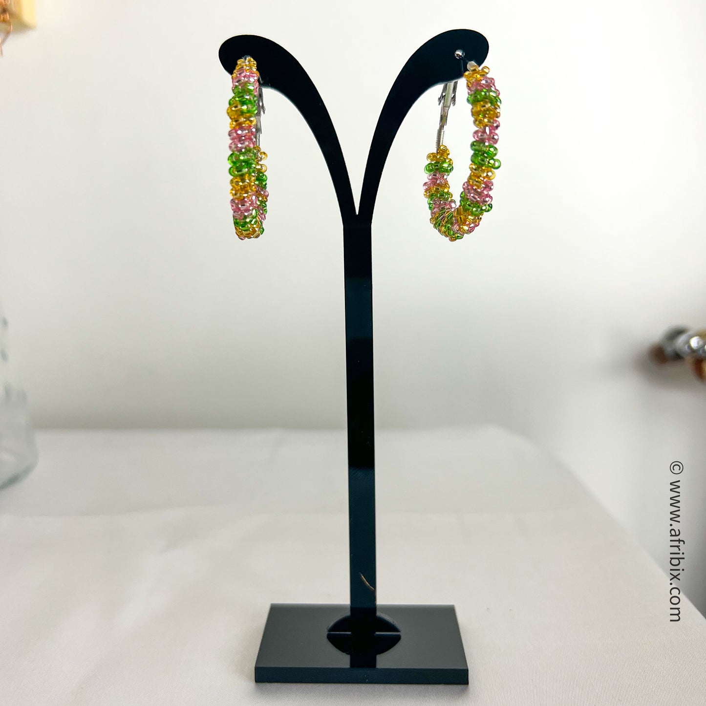 Sterling Silver Multicoloured Hoop Earring - Temi