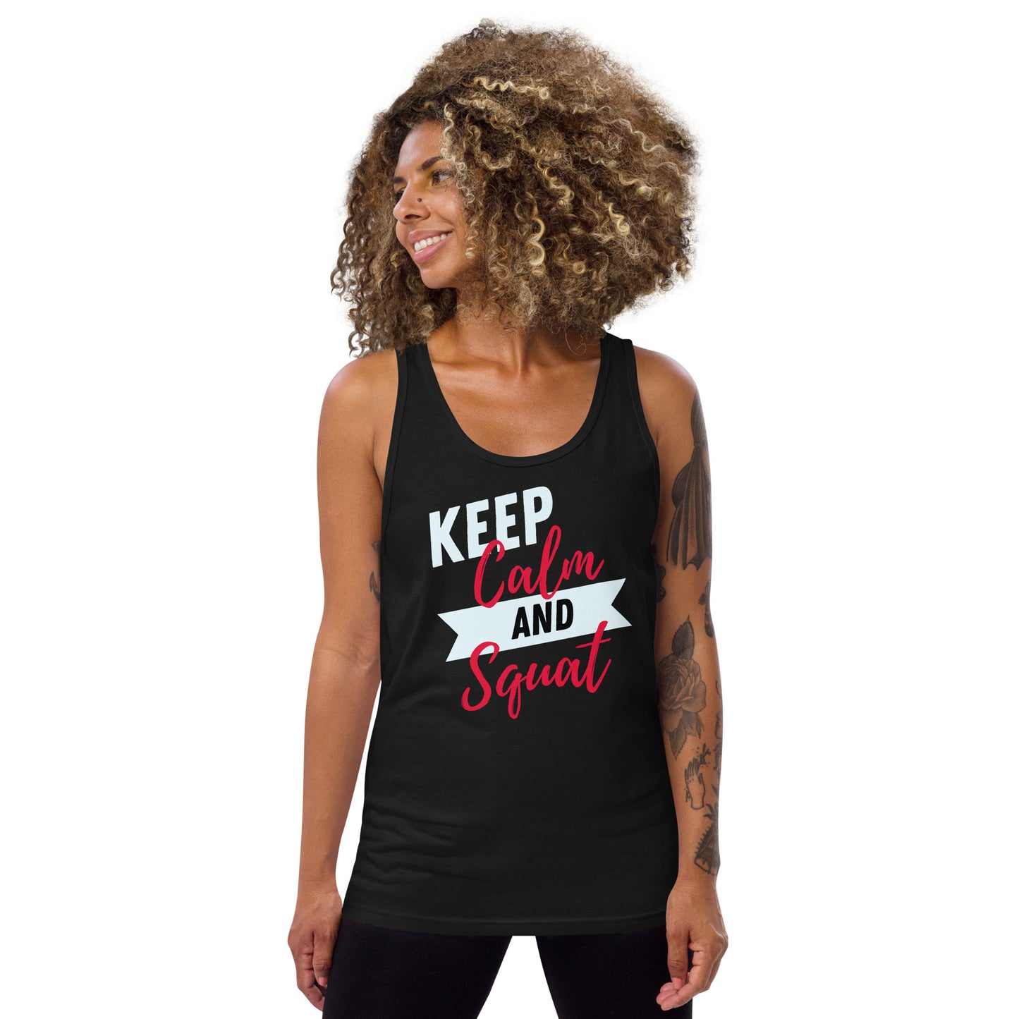 Squat Gym Quote Unisex Tank Top