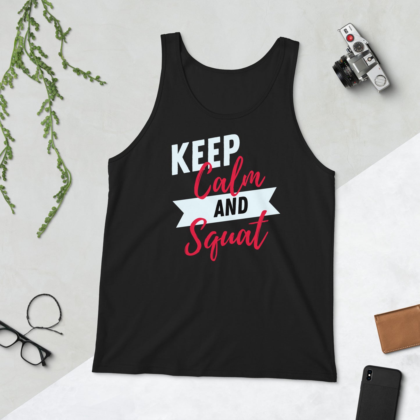 Squat Gym Quote Unisex Tank Top