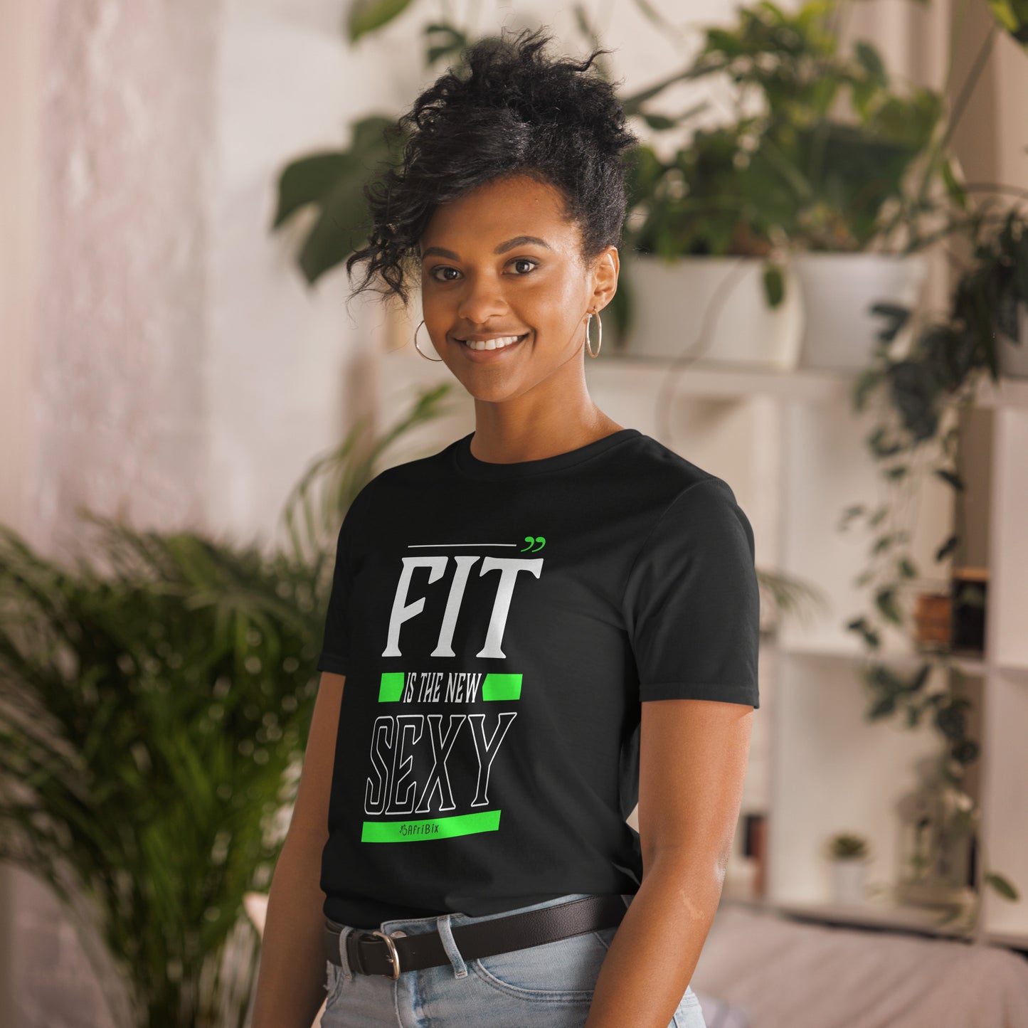 Slogan Word Art Short-Sleeve Unisex T-Shirt - Fit is the New Sexy