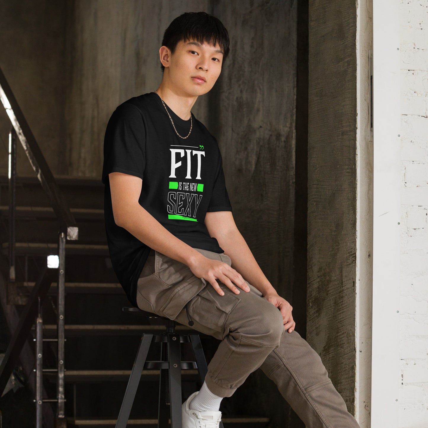Slogan Word Art Short-Sleeve Unisex T-Shirt - Fit is the New Sexy