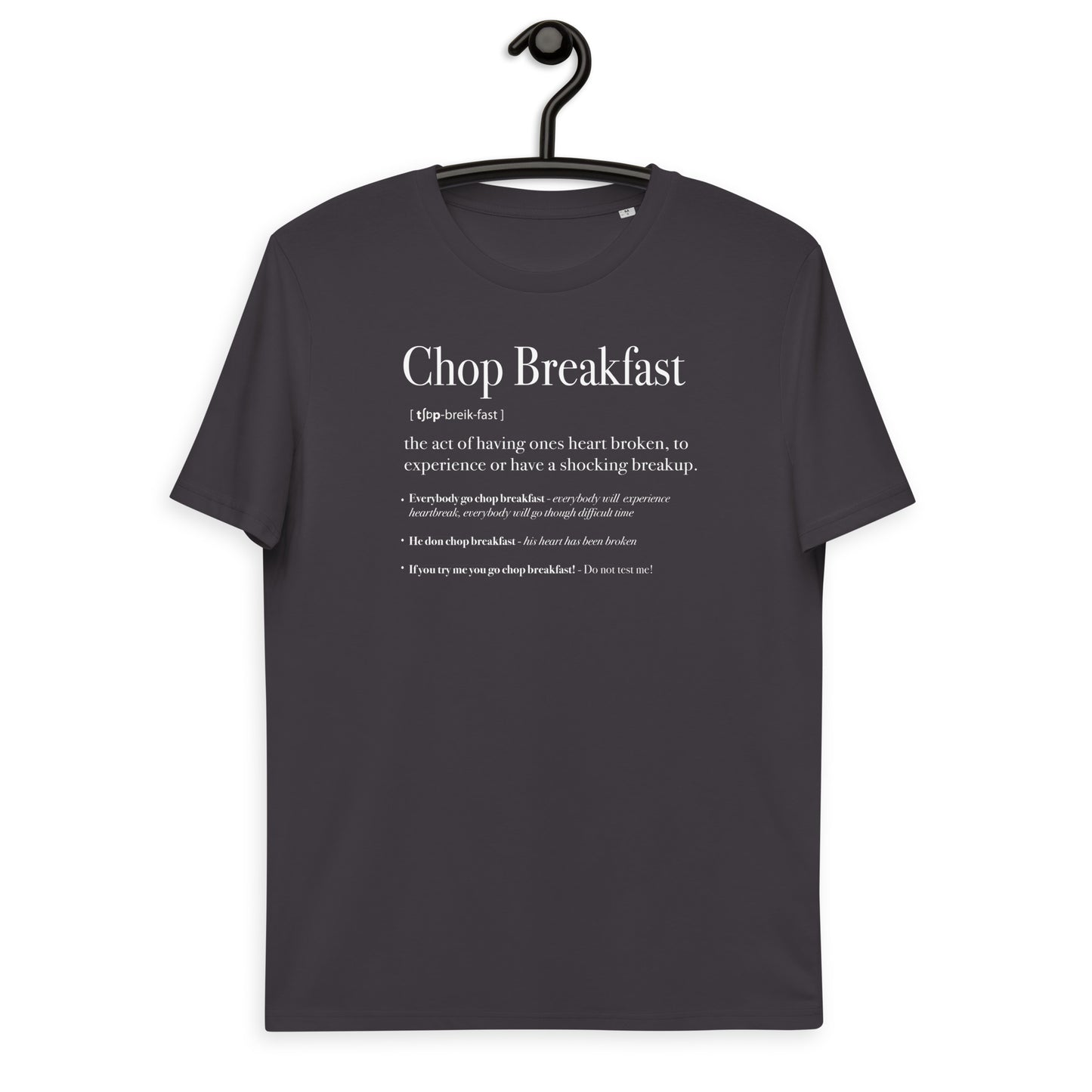 Chop Breakfast Unisex organic cotton definition t-shirt